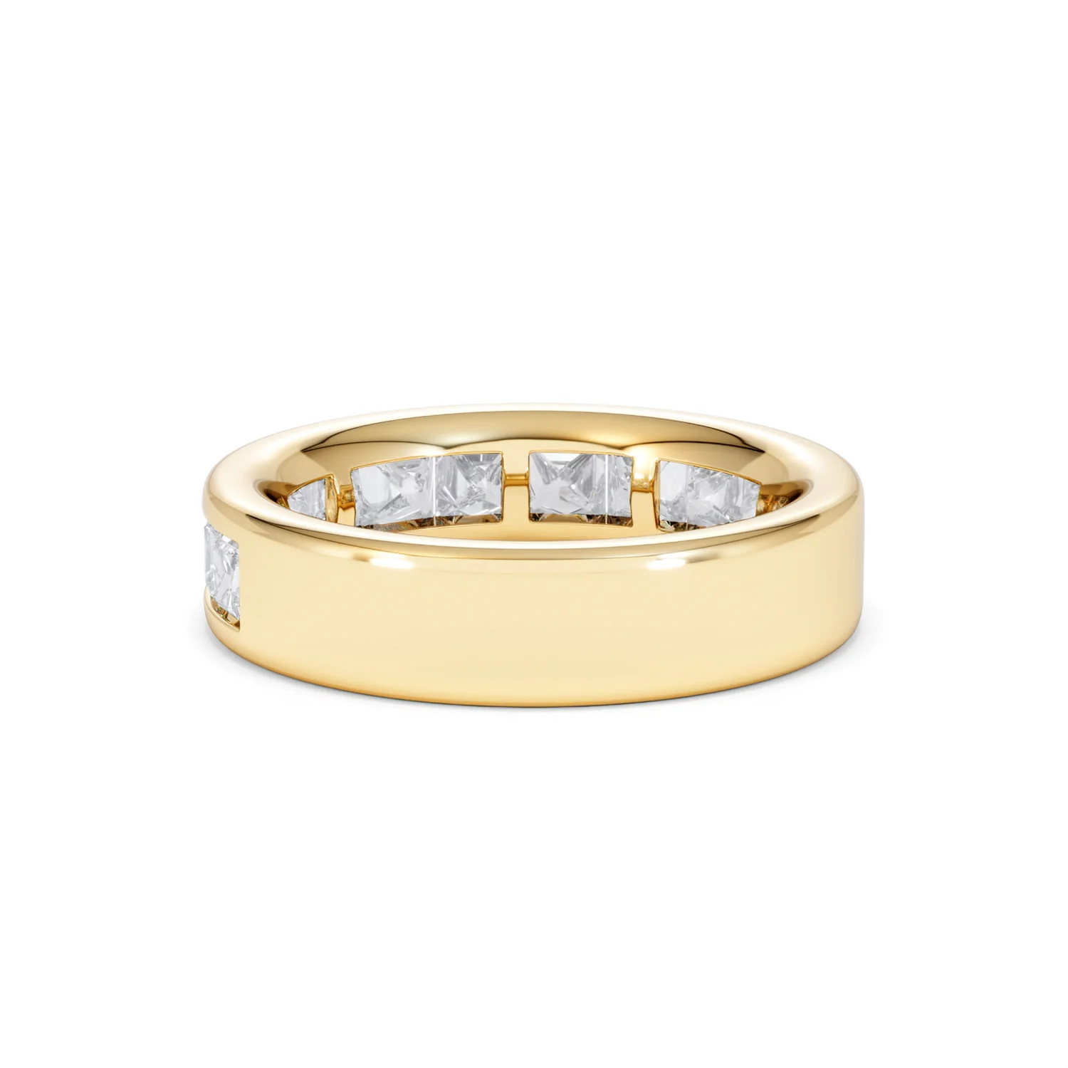 Eterna Lab Diamond Princess Cut Half Eternity Ring 2.00ct F/VS in 9K Gold - Image 56