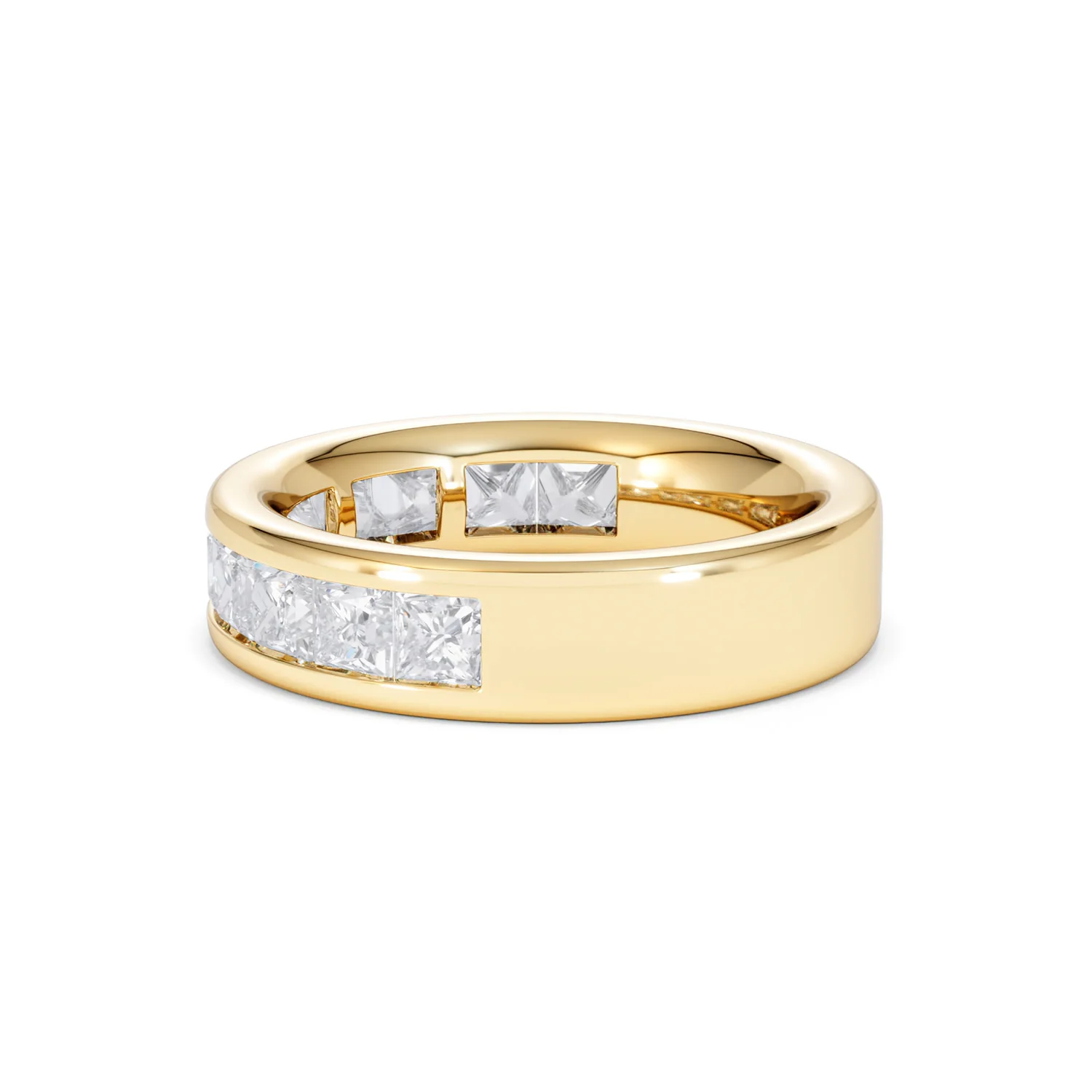 Eterna Lab Diamond Princess Cut Half Eternity Ring 2.00ct F/VS in 9K Gold - Image 67