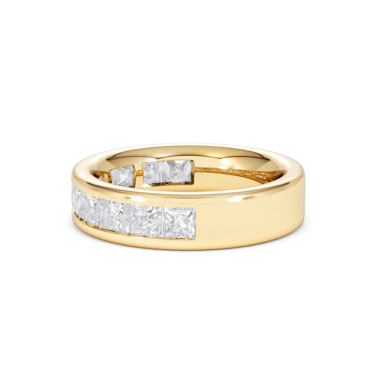 Eterna Lab Diamond Princess Cut Half Eternity Ring 2.00ct F/VS in 9K Gold - Image 70