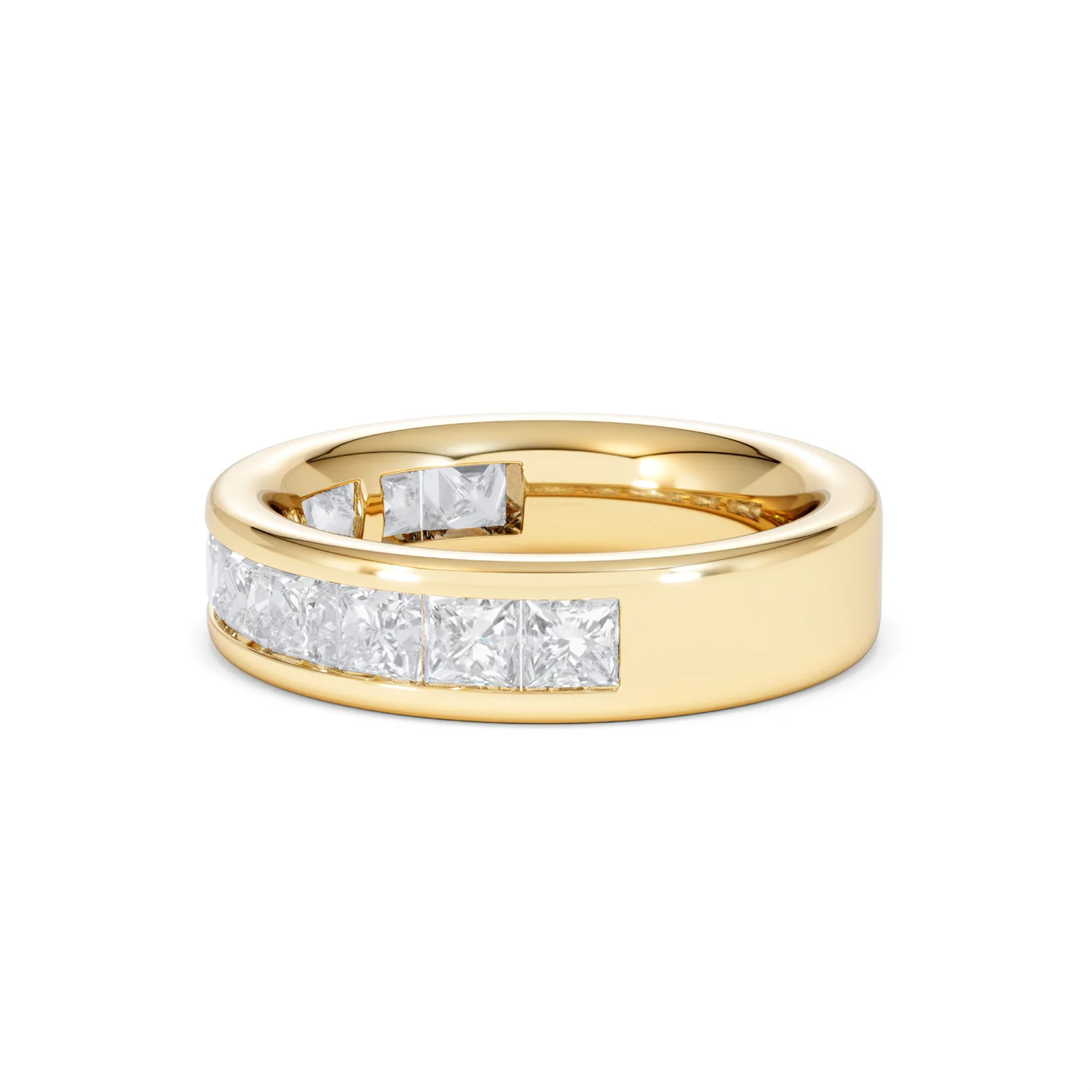 Eterna Lab Diamond Princess Cut Half Eternity Ring 2.00ct F/VS in 9K Gold - Image 72