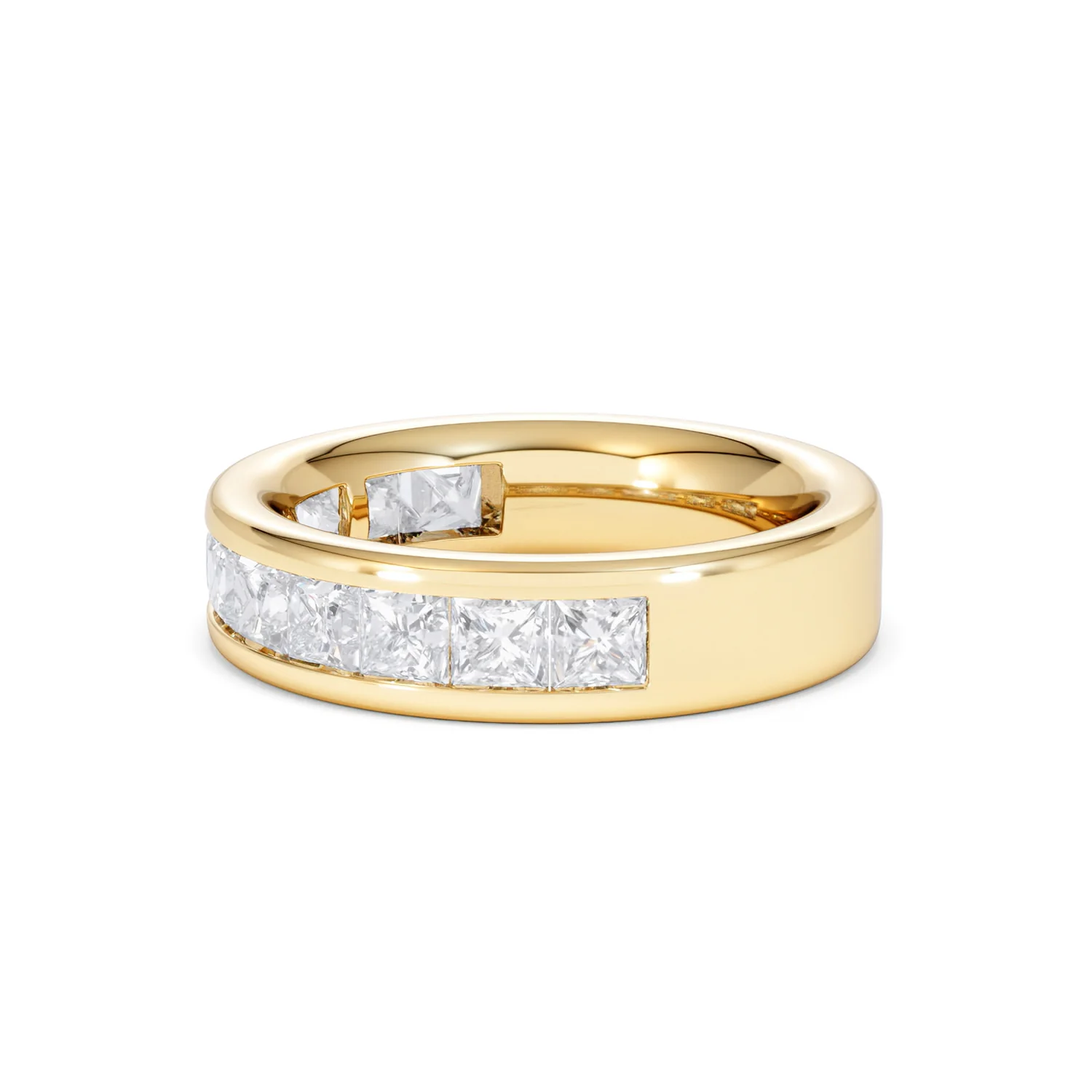 Eterna Lab Diamond Princess Cut Half Eternity Ring 2.00ct F/VS in 9K Gold - Image 73
