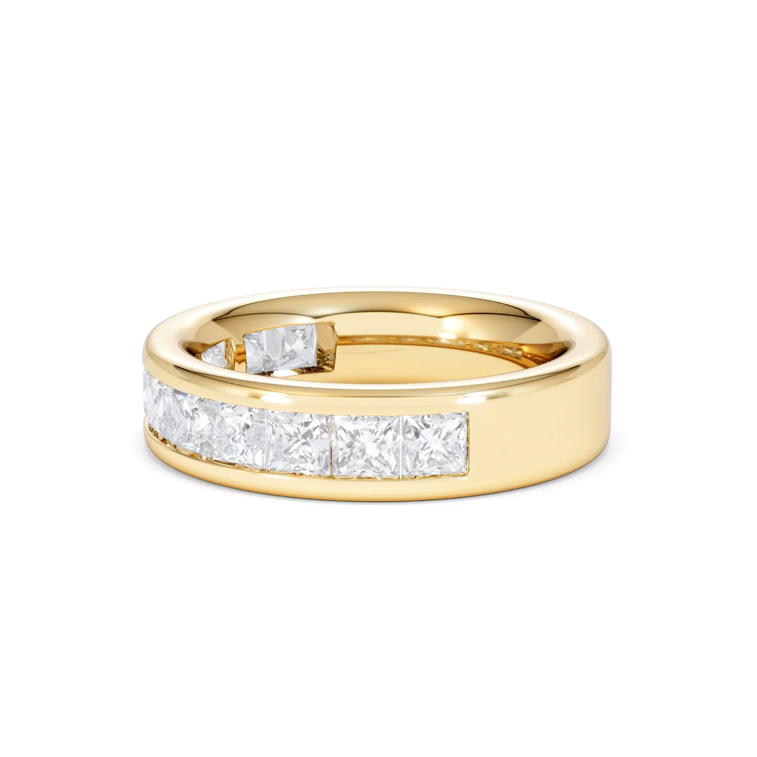 Eterna Lab Diamond Princess Cut Half Eternity Ring 2.00ct F/VS in 9K Gold - Image 74