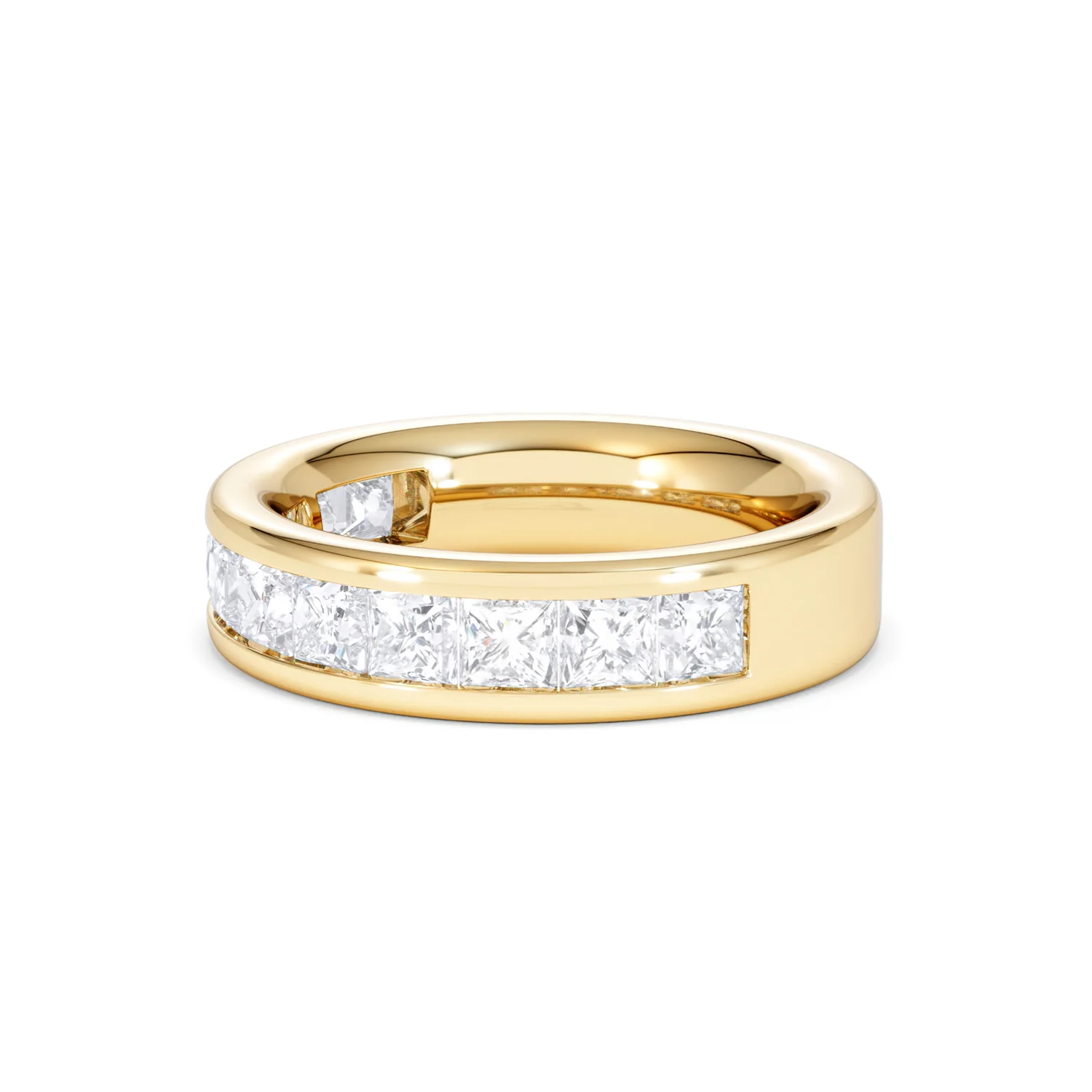 Eterna Lab Diamond Princess Cut Half Eternity Ring 2.00ct F/VS in 9K Gold - Image 77