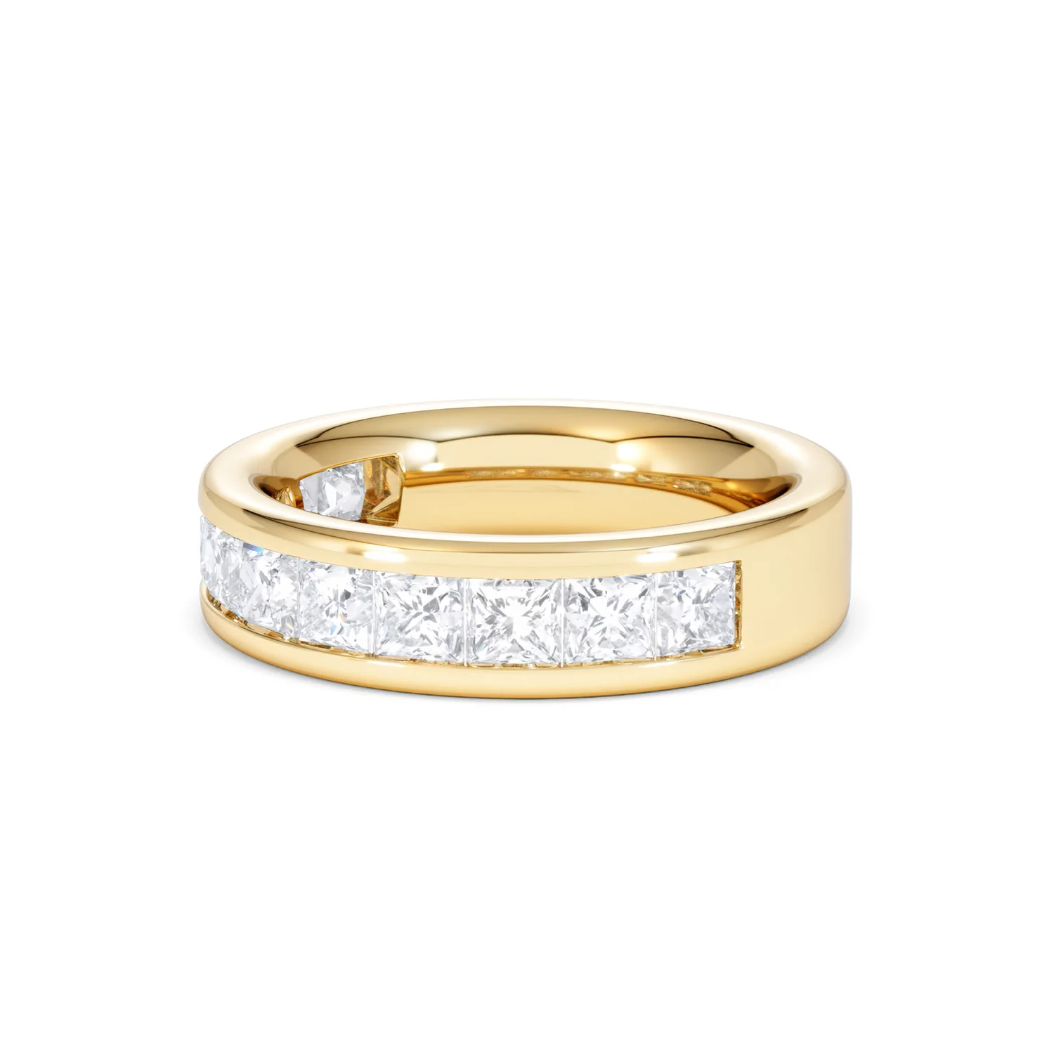 Eterna Lab Diamond Princess Cut Half Eternity Ring 2.00ct F/VS in 9K Gold - Image 78
