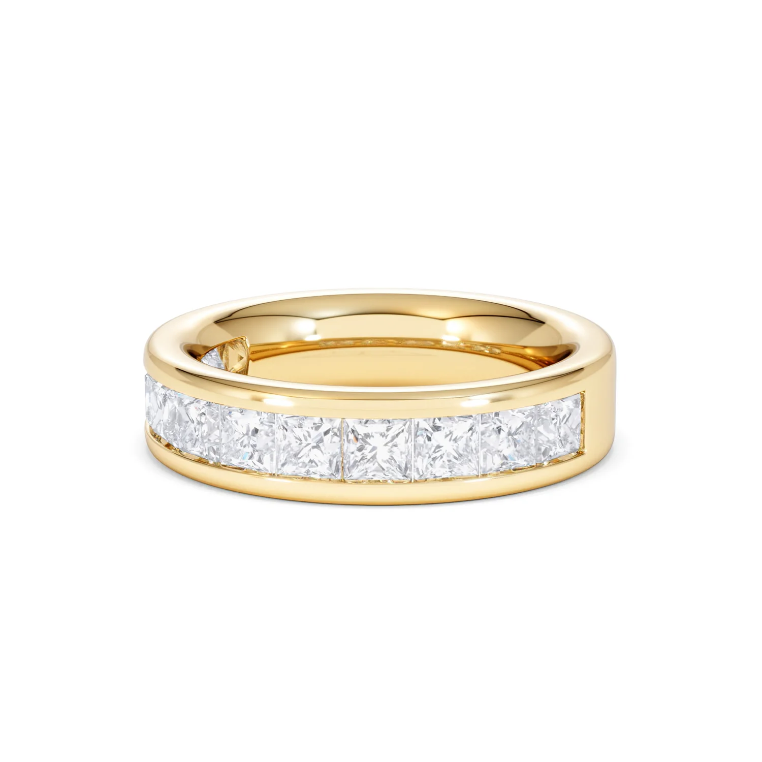 Eterna Lab Diamond Princess Cut Half Eternity Ring 2.00ct F/VS in 9K Gold - Image 82