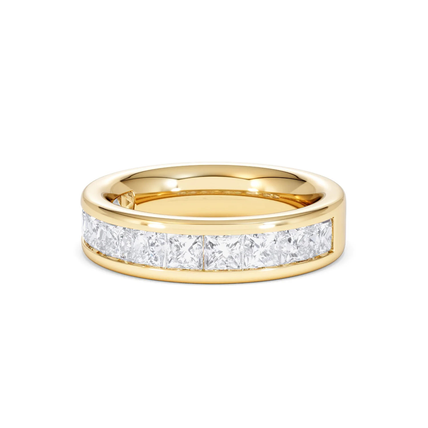 Eterna Lab Diamond Princess Cut Half Eternity Ring 2.00ct F/VS in 9K Gold - Image 83