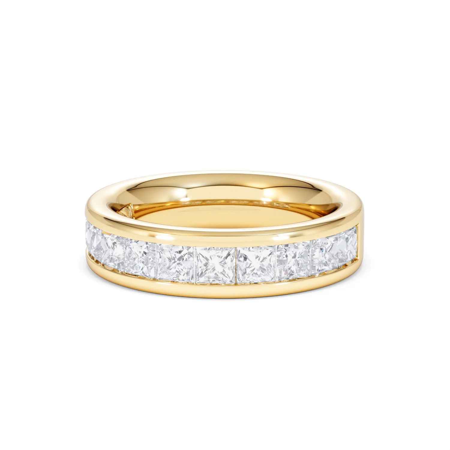 Eterna Lab Diamond Princess Cut Half Eternity Ring 2.00ct F/VS in 9K Gold - Image 85