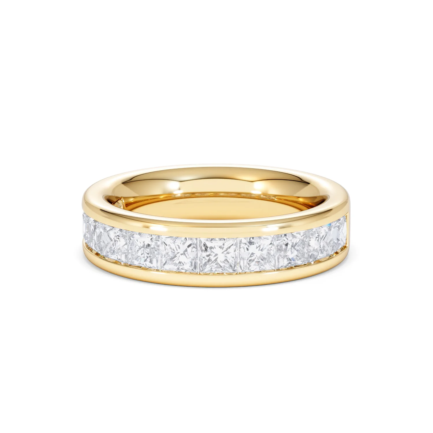 Eterna Lab Diamond Princess Cut Half Eternity Ring 2.00ct F/VS in 9K Gold - Image 86