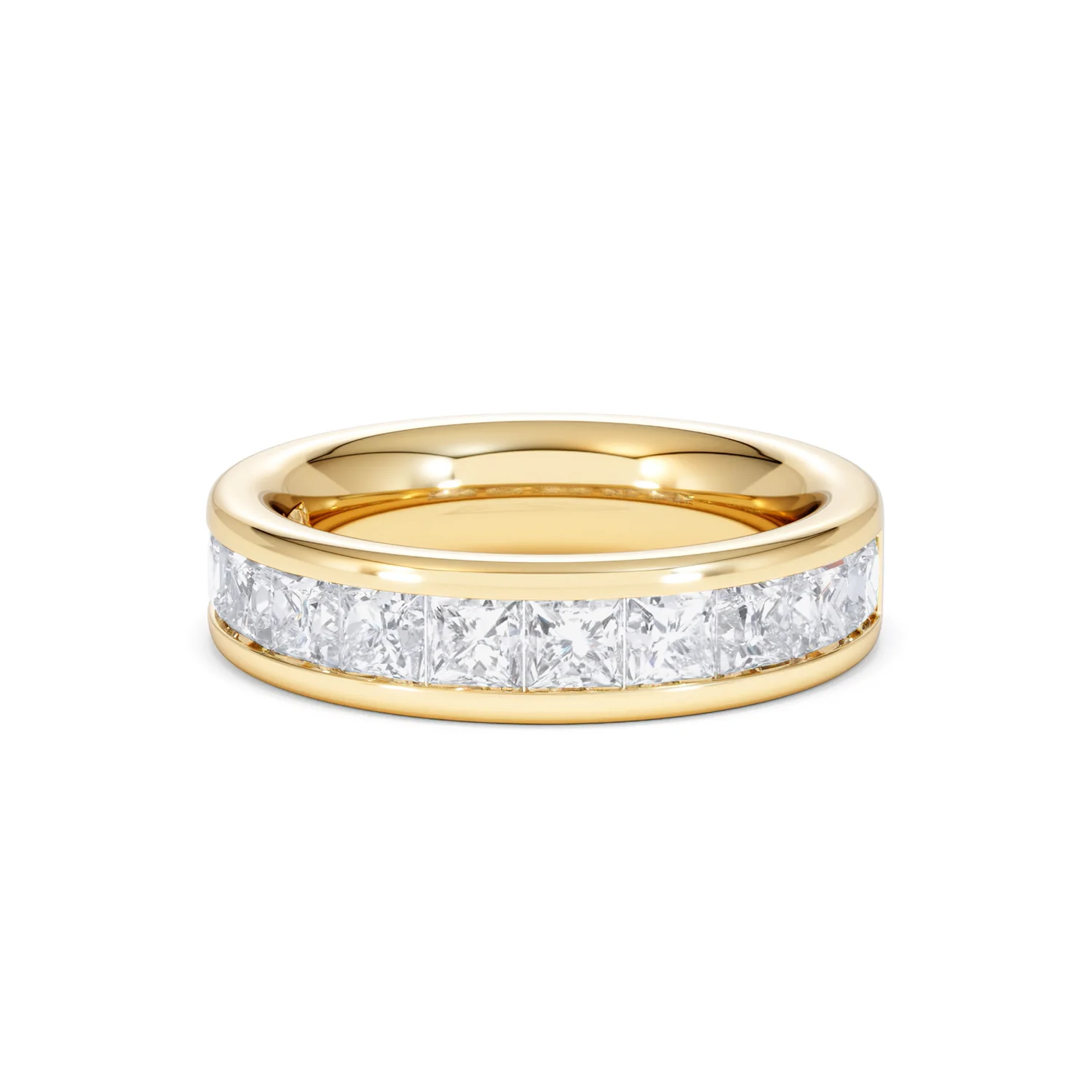Eterna Lab Diamond Princess Cut Half Eternity Ring 2.00ct F/VS in 9K Gold - Image 87
