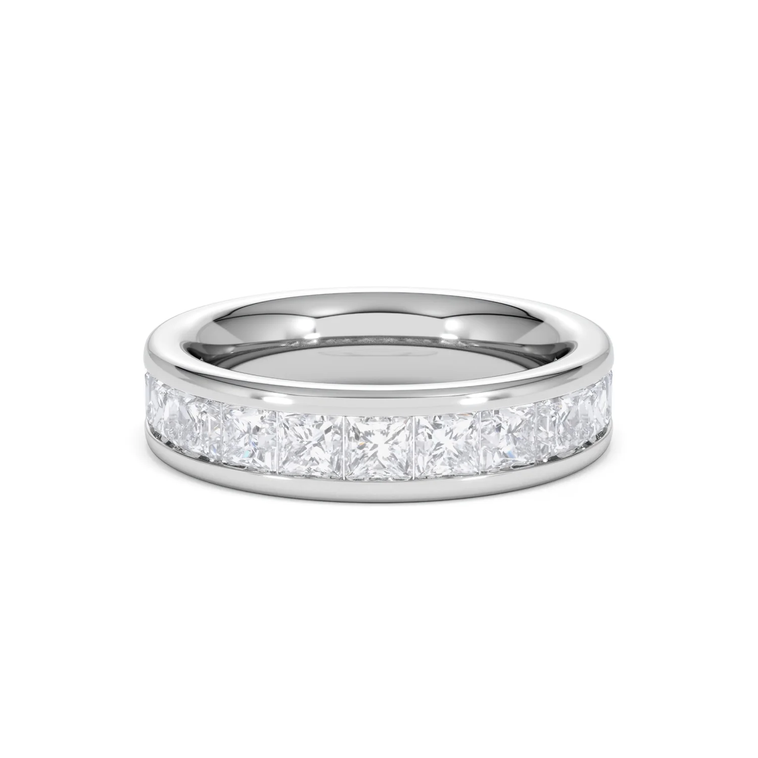 Eterna Lab Diamond Princess Cut Half Eternity Ring 2.00ct F/VS in 9K White Gold - Image 11