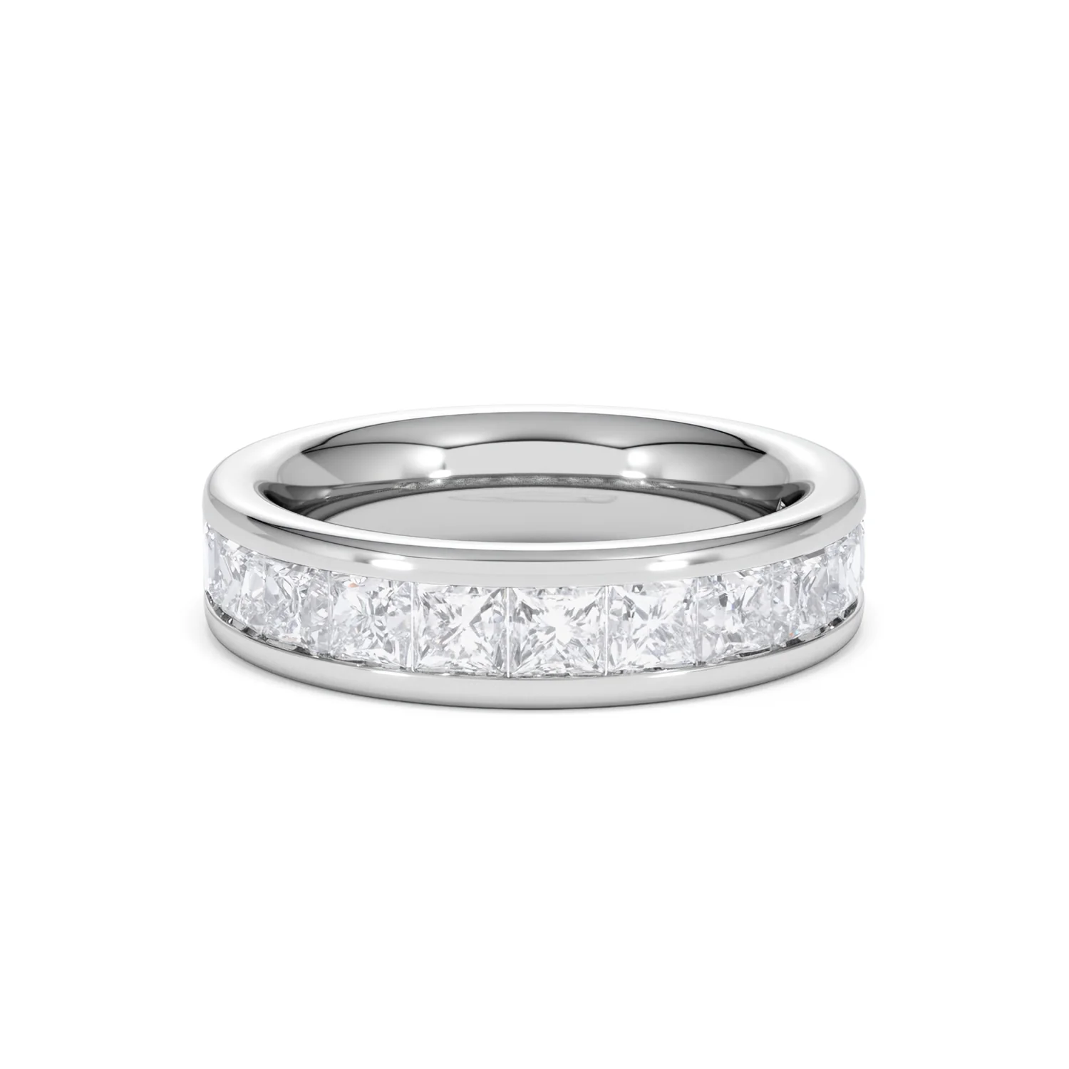 Eterna Lab Diamond Princess Cut Half Eternity Ring 2.00ct F/VS in 9K White Gold - Image 12