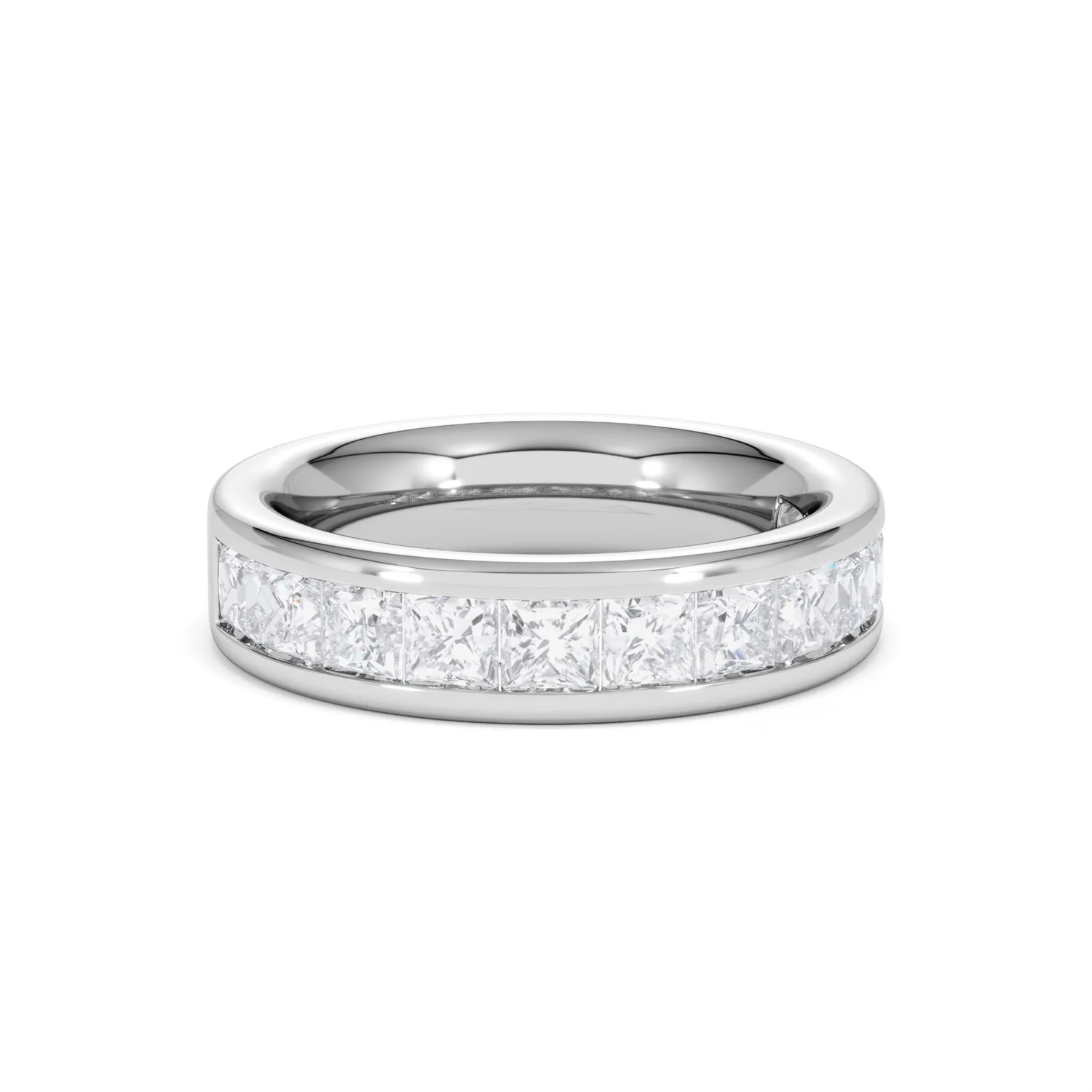 Eterna Lab Diamond Princess Cut Half Eternity Ring 2.00ct F/VS in 9K White Gold - Image 15