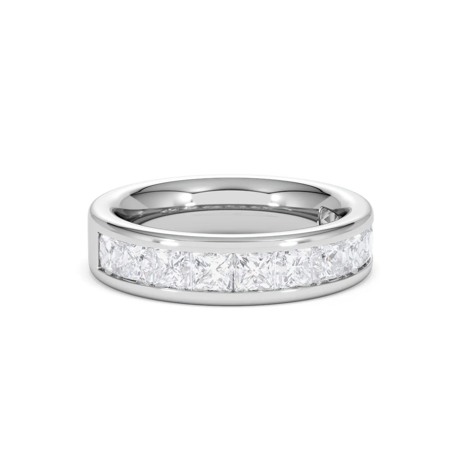 Eterna Lab Diamond Princess Cut Half Eternity Ring 2.00ct F/VS in 9K White Gold - Image 17