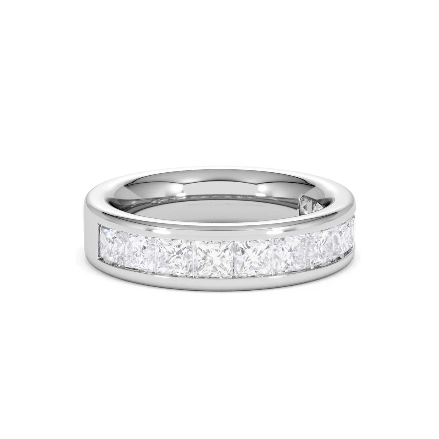Eterna Lab Diamond Princess Cut Half Eternity Ring 2.00ct F/VS in 9K White Gold - Image 18