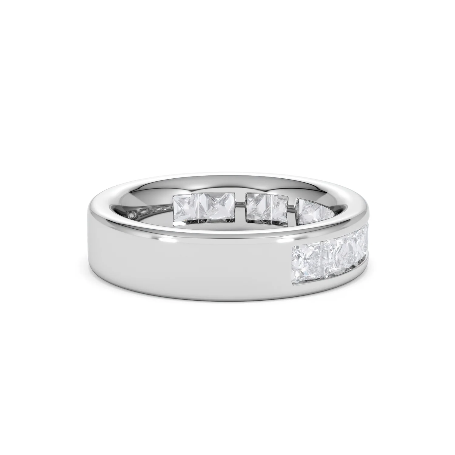 Eterna Lab Diamond Princess Cut Half Eternity Ring 2.00ct F/VS in 9K White Gold - Image 37