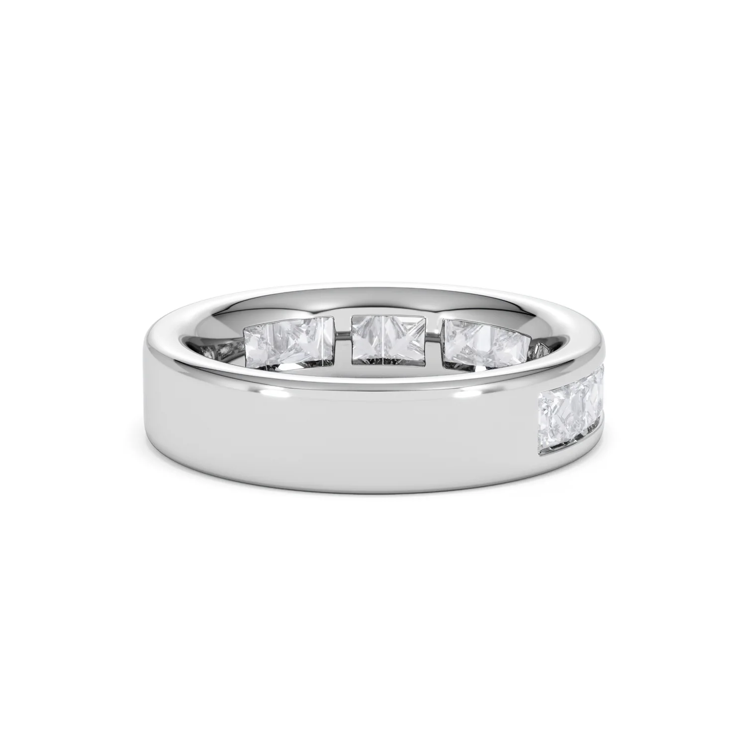 Eterna Lab Diamond Princess Cut Half Eternity Ring 2.00ct F/VS in 9K White Gold - Image 41