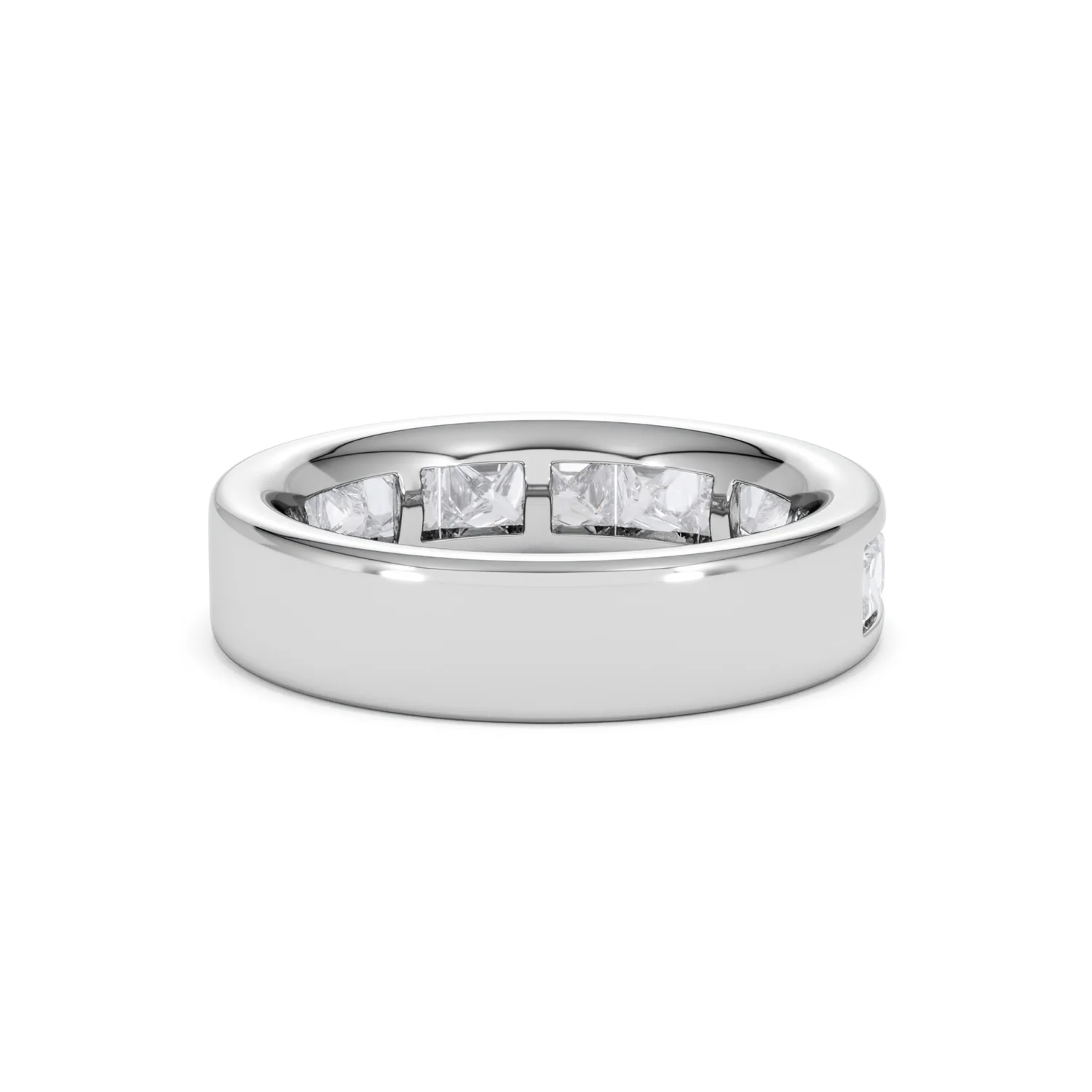 Eterna Lab Diamond Princess Cut Half Eternity Ring 2.00ct F/VS in 9K White Gold - Image 46