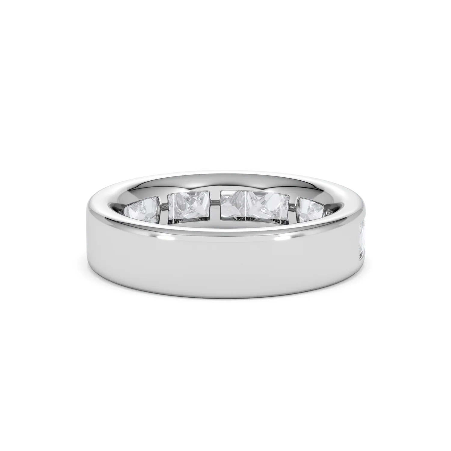 Eterna Lab Diamond Princess Cut Half Eternity Ring 2.00ct F/VS in 9K White Gold - Image 47