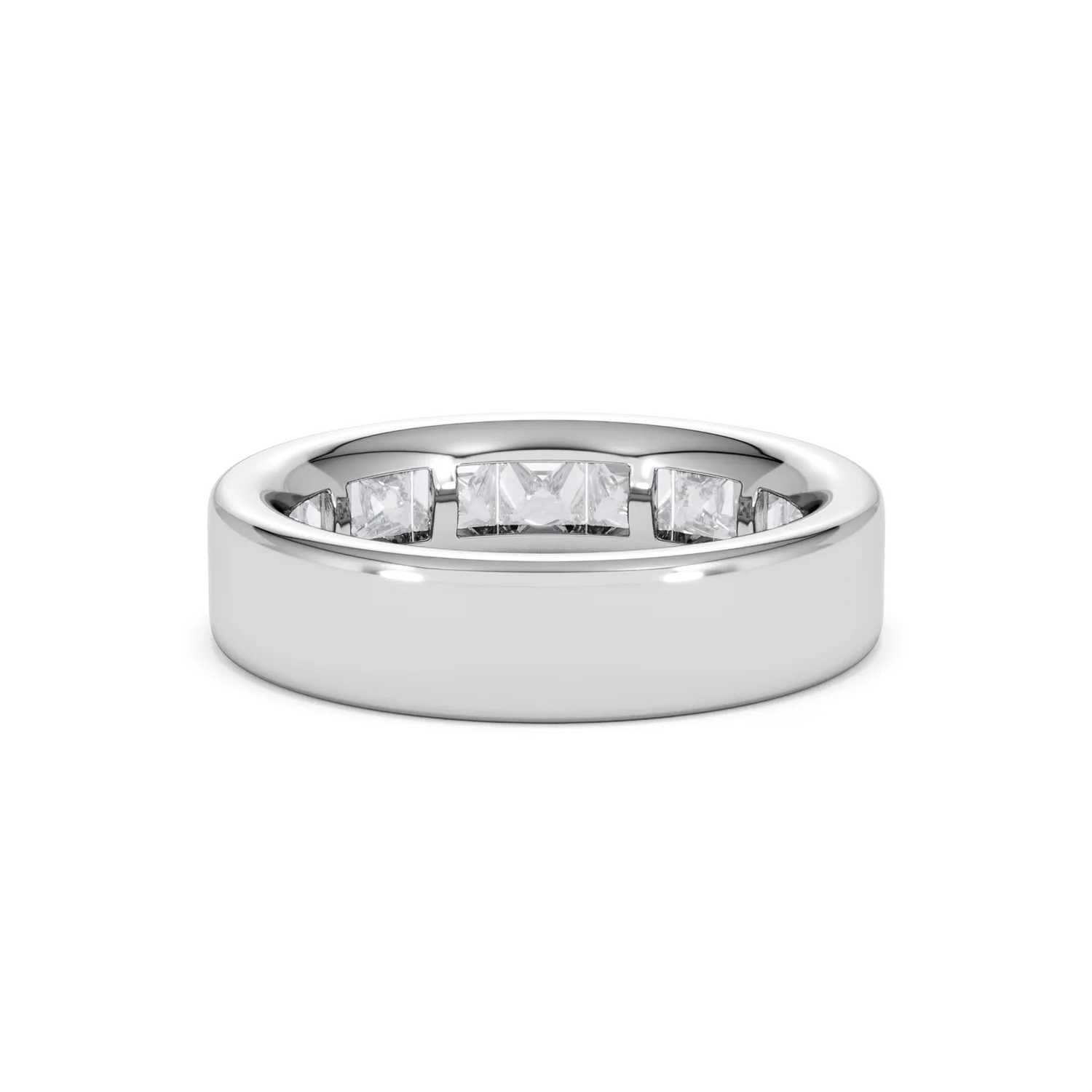 Eterna Lab Diamond Princess Cut Half Eternity Ring 2.00ct F/VS in 9K White Gold - Image 51