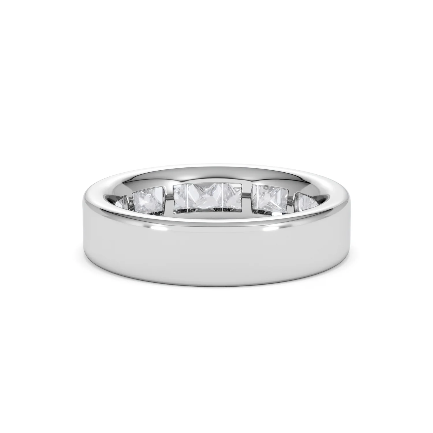 Eterna Lab Diamond Princess Cut Half Eternity Ring 2.00ct F/VS in 9K White Gold - Image 52