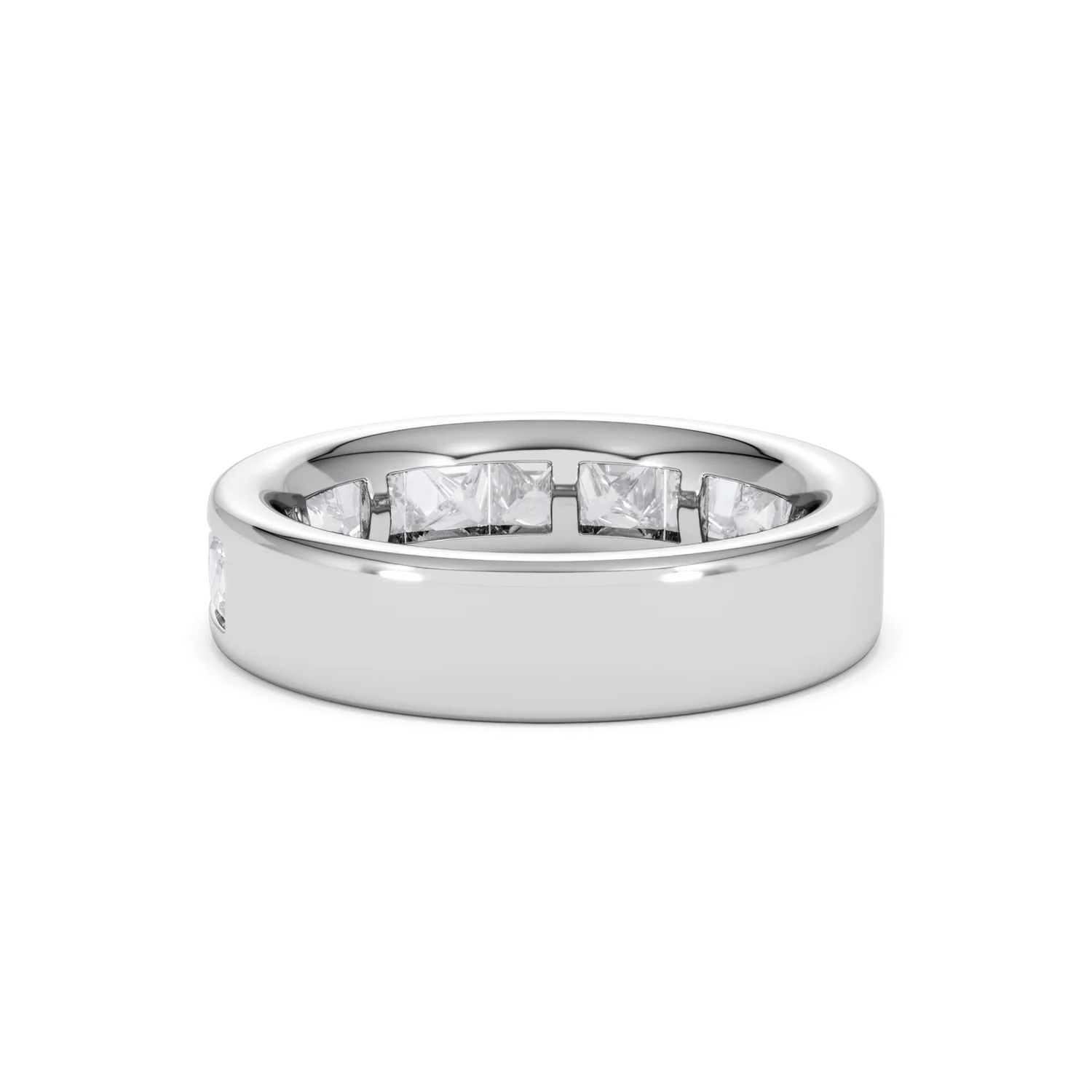 Eterna Lab Diamond Princess Cut Half Eternity Ring 2.00ct F/VS in 9K White Gold - Image 55