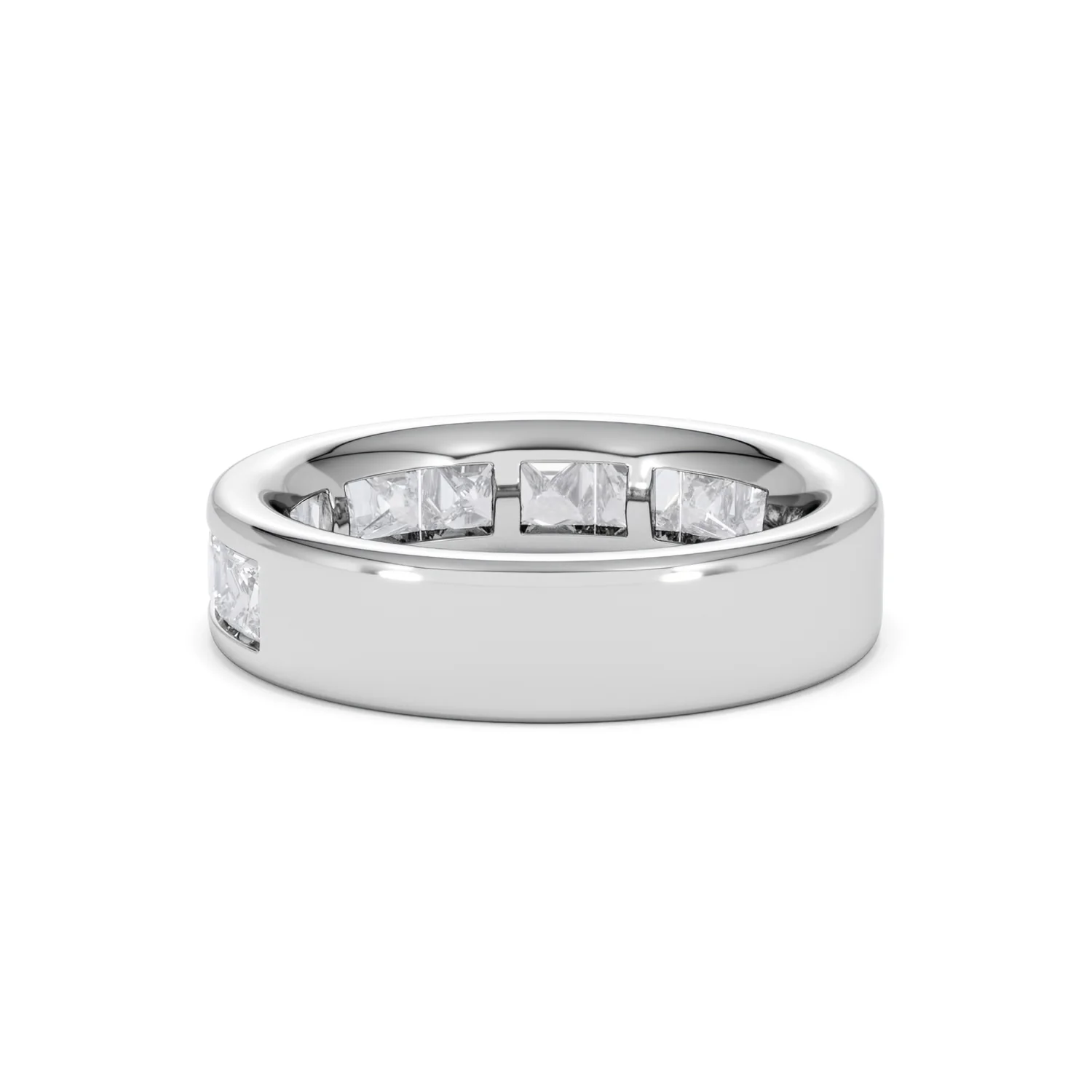 Eterna Lab Diamond Princess Cut Half Eternity Ring 2.00ct F/VS in 9K White Gold - Image 58
