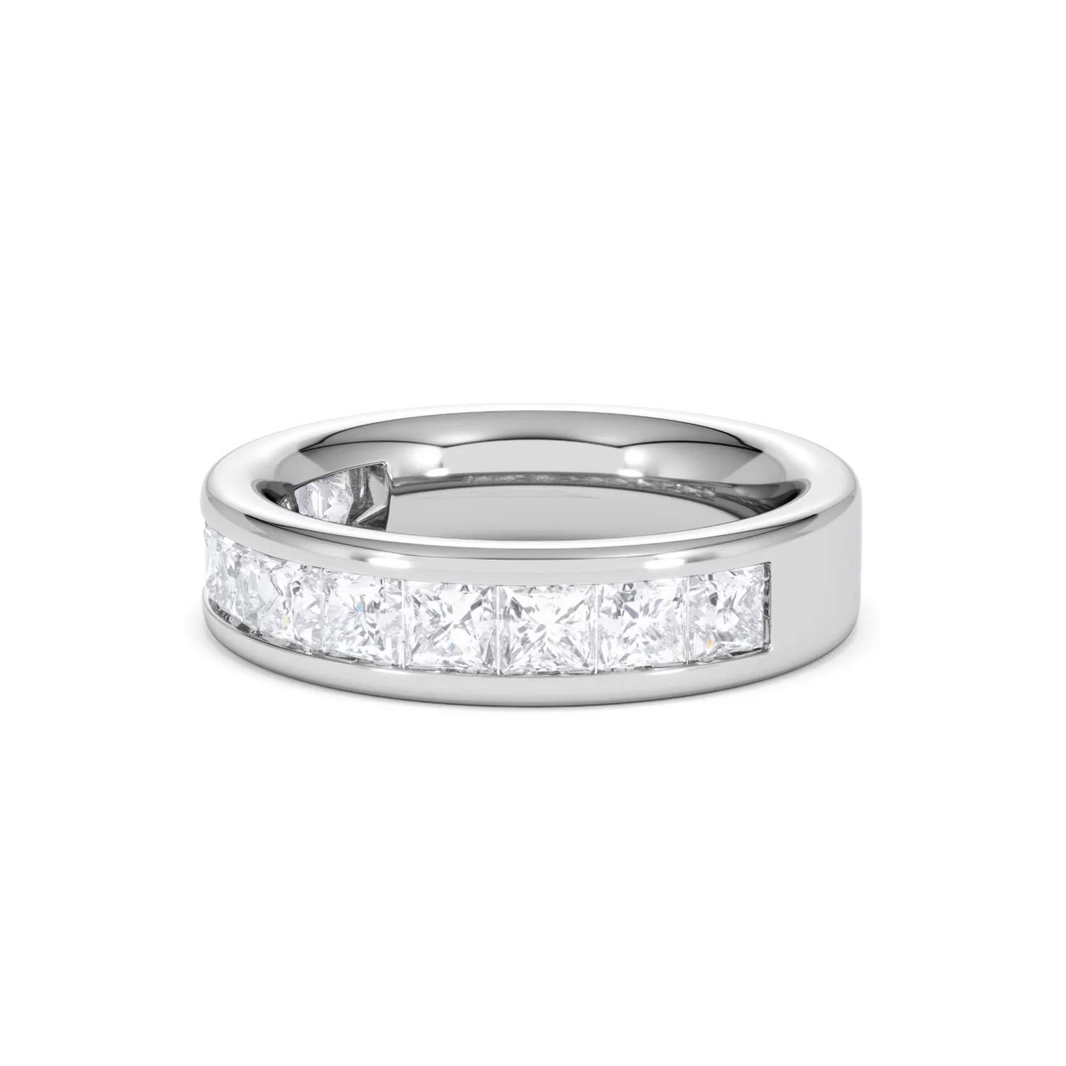 Eterna Lab Diamond Princess Cut Half Eternity Ring 2.00ct F/VS in 9K White Gold - Image 80
