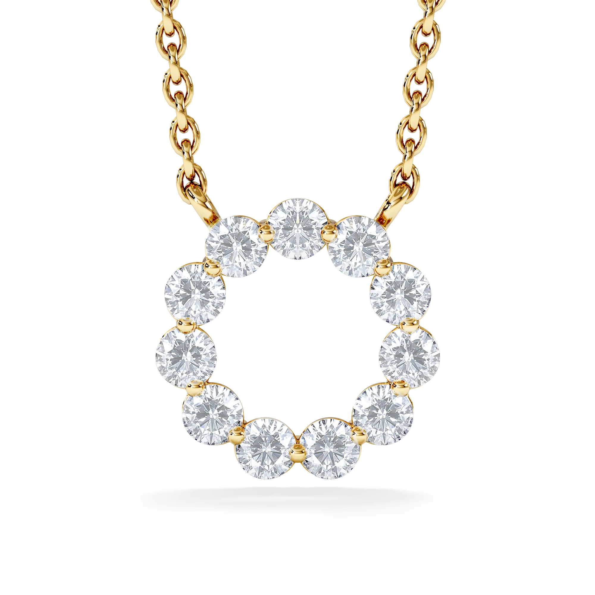 Lab Diamond Eternal Glow Circles Necklace 0.25ct in 18K Gold Vermeil