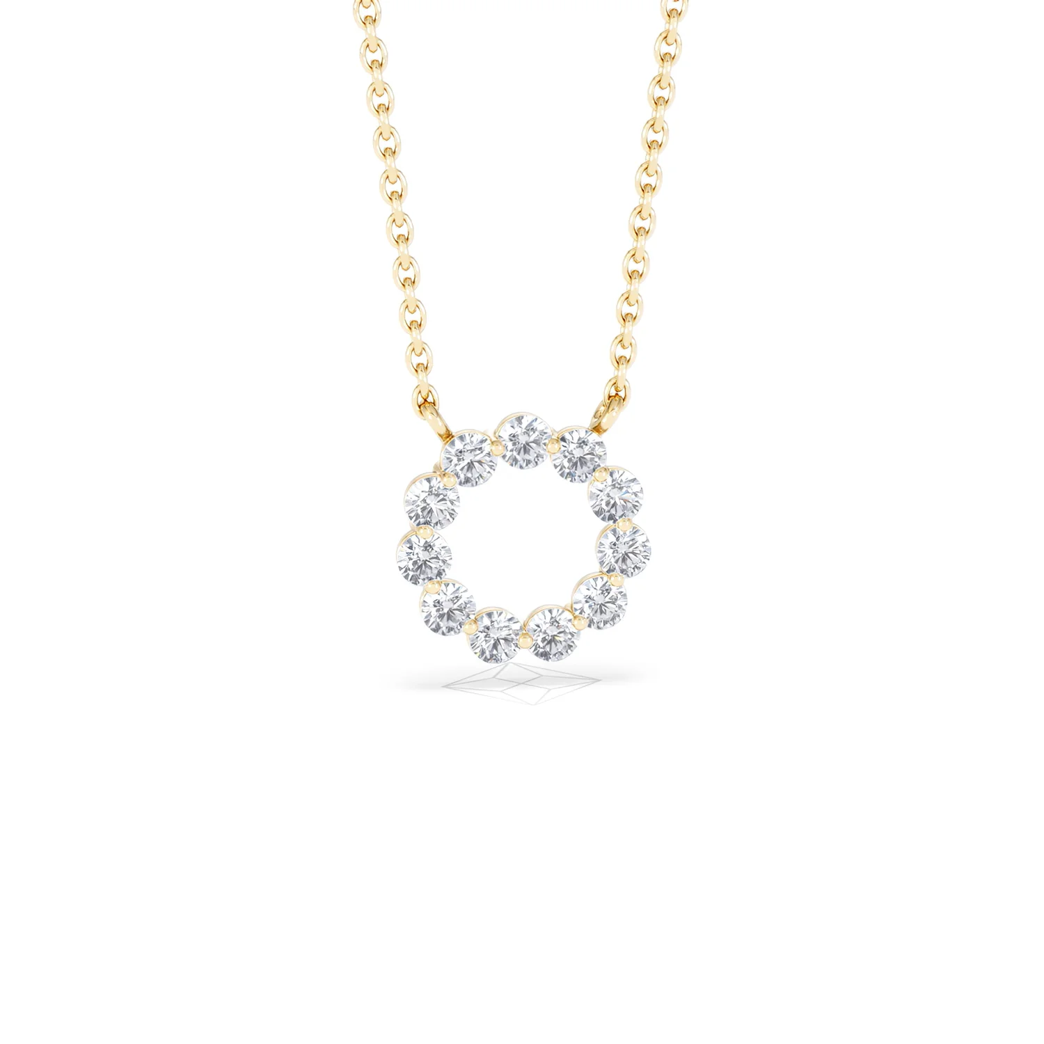 Lab Diamond Eternal Glow Circles Necklace 0.25ct in 18K Gold Vermeil - Image 14