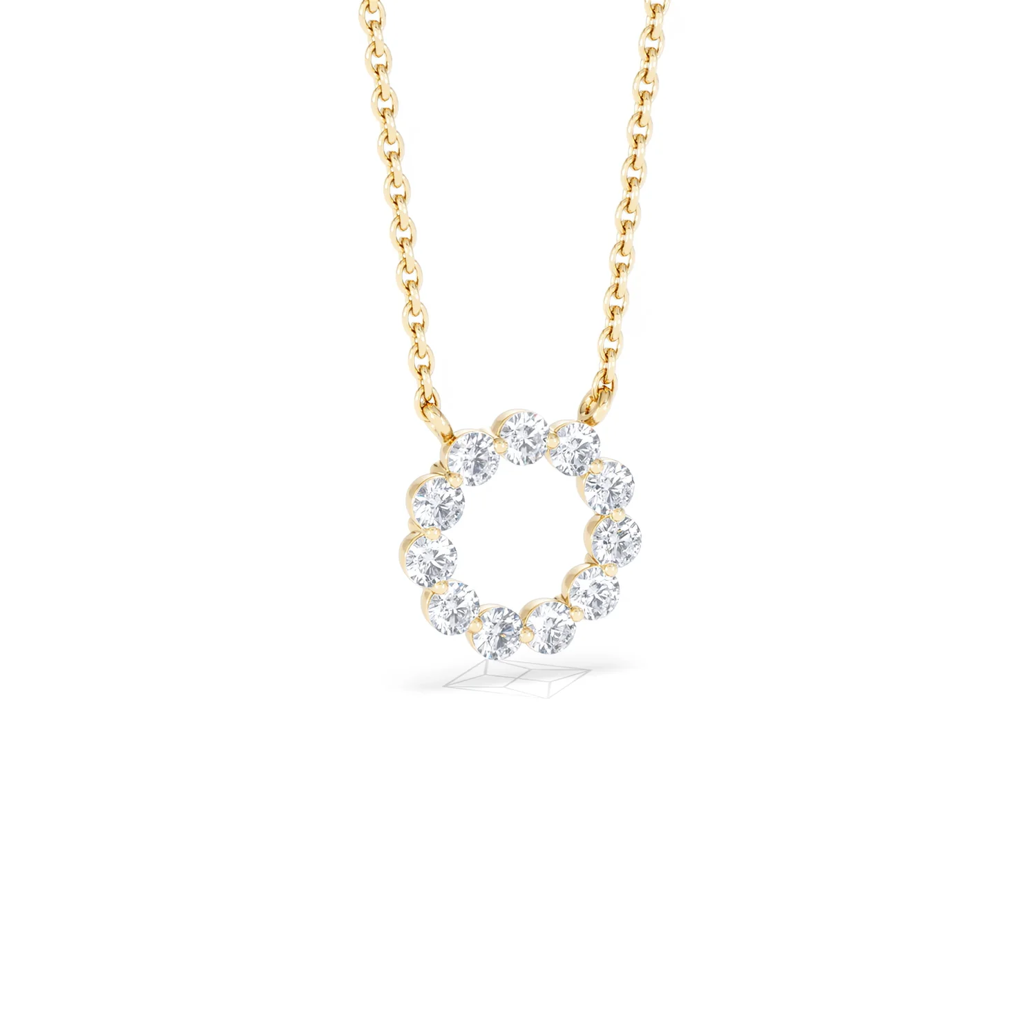 Lab Diamond Eternal Glow Circles Necklace 0.25ct in 18K Gold Vermeil - Image 17