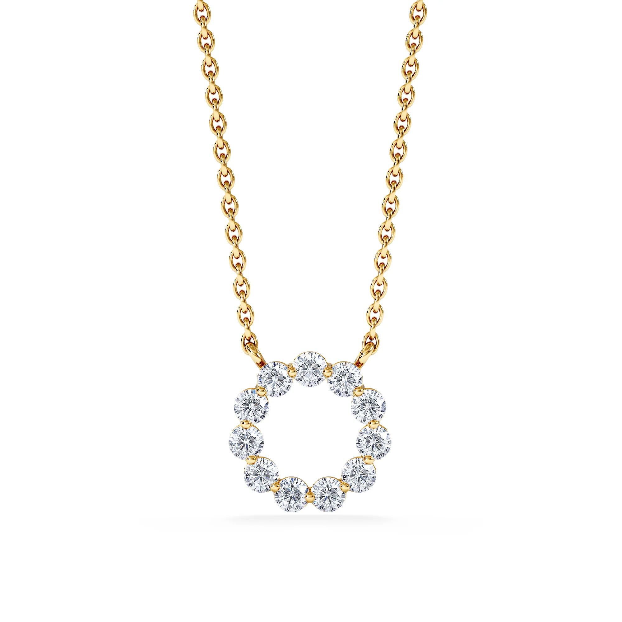Lab Diamond Eternal Glow Circles Necklace 0.25ct in 18K Gold Vermeil - Image 2