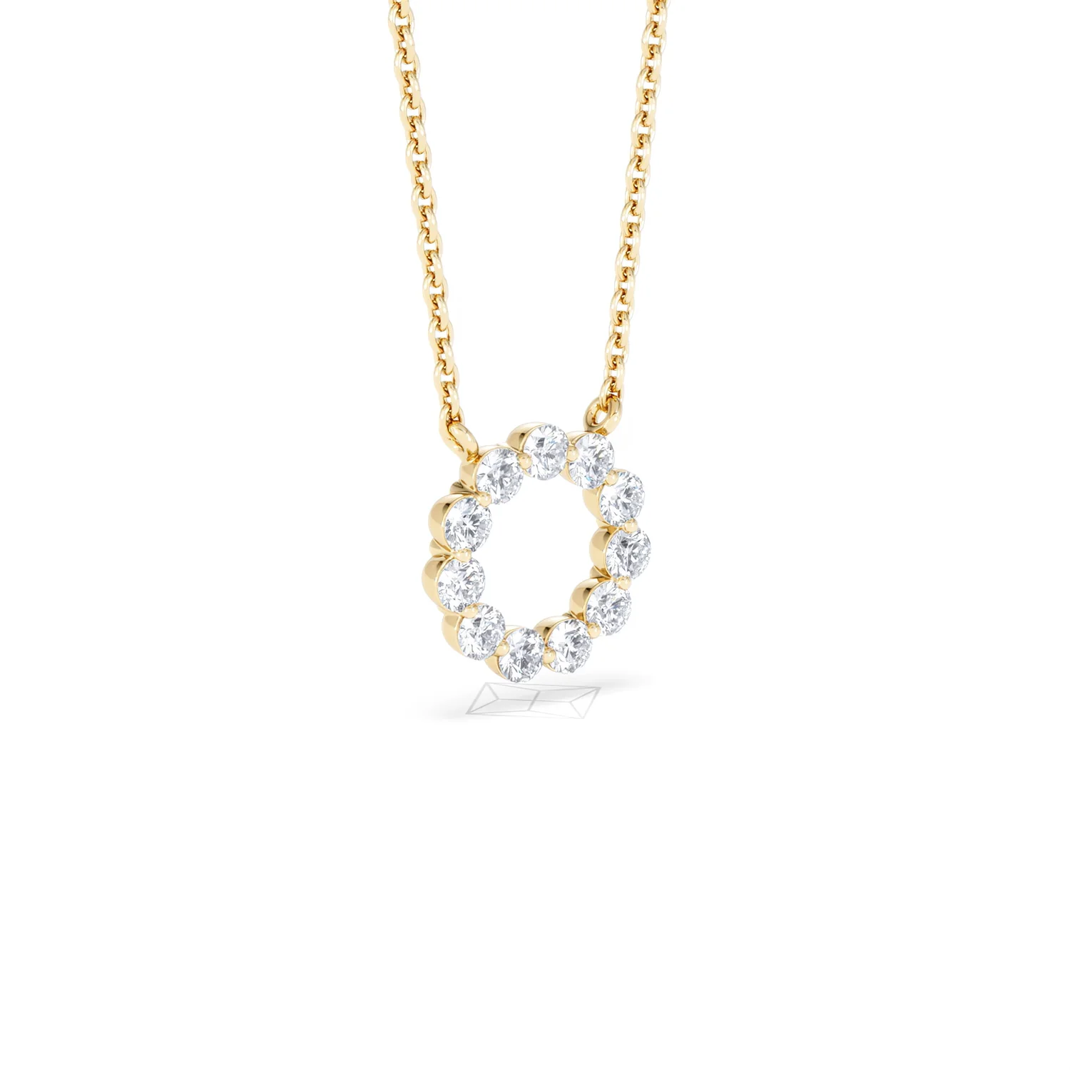 Lab Diamond Eternal Glow Circles Necklace 0.25ct in 18K Gold Vermeil - Image 20