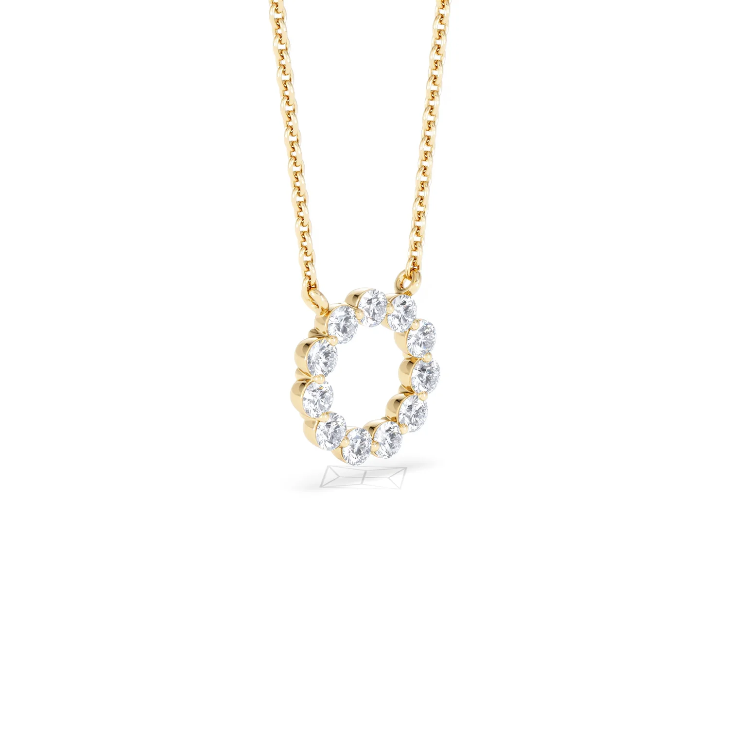 Lab Diamond Eternal Glow Circles Necklace 0.25ct in 18K Gold Vermeil - Image 21