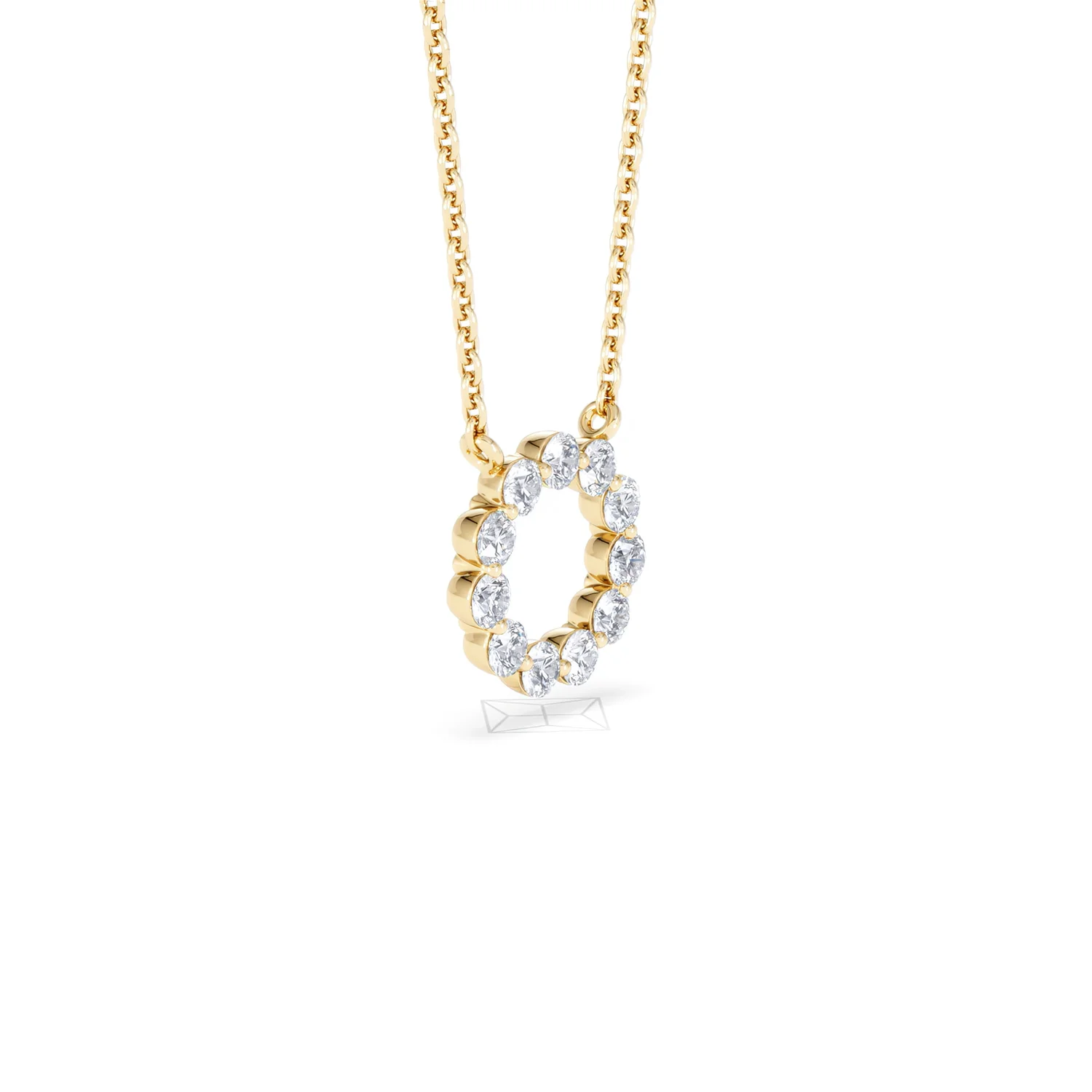 Lab Diamond Eternal Glow Circles Necklace 0.25ct in 18K Gold Vermeil - Image 23