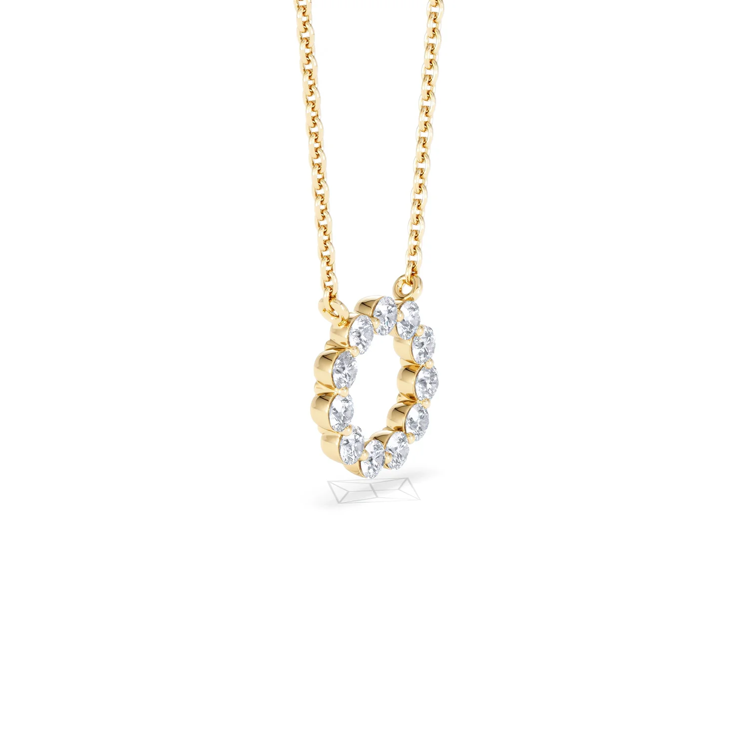 Lab Diamond Eternal Glow Circles Necklace 0.25ct in 18K Gold Vermeil - Image 24