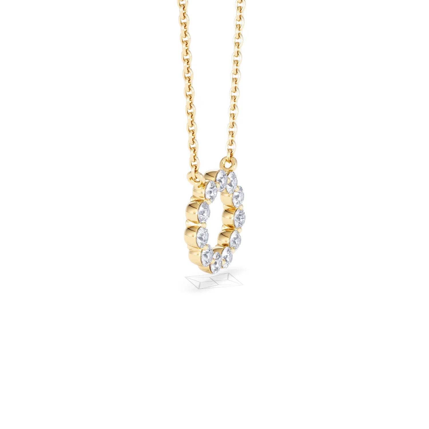 Lab Diamond Eternal Glow Circles Necklace 0.25ct in 18K Gold Vermeil - Image 26