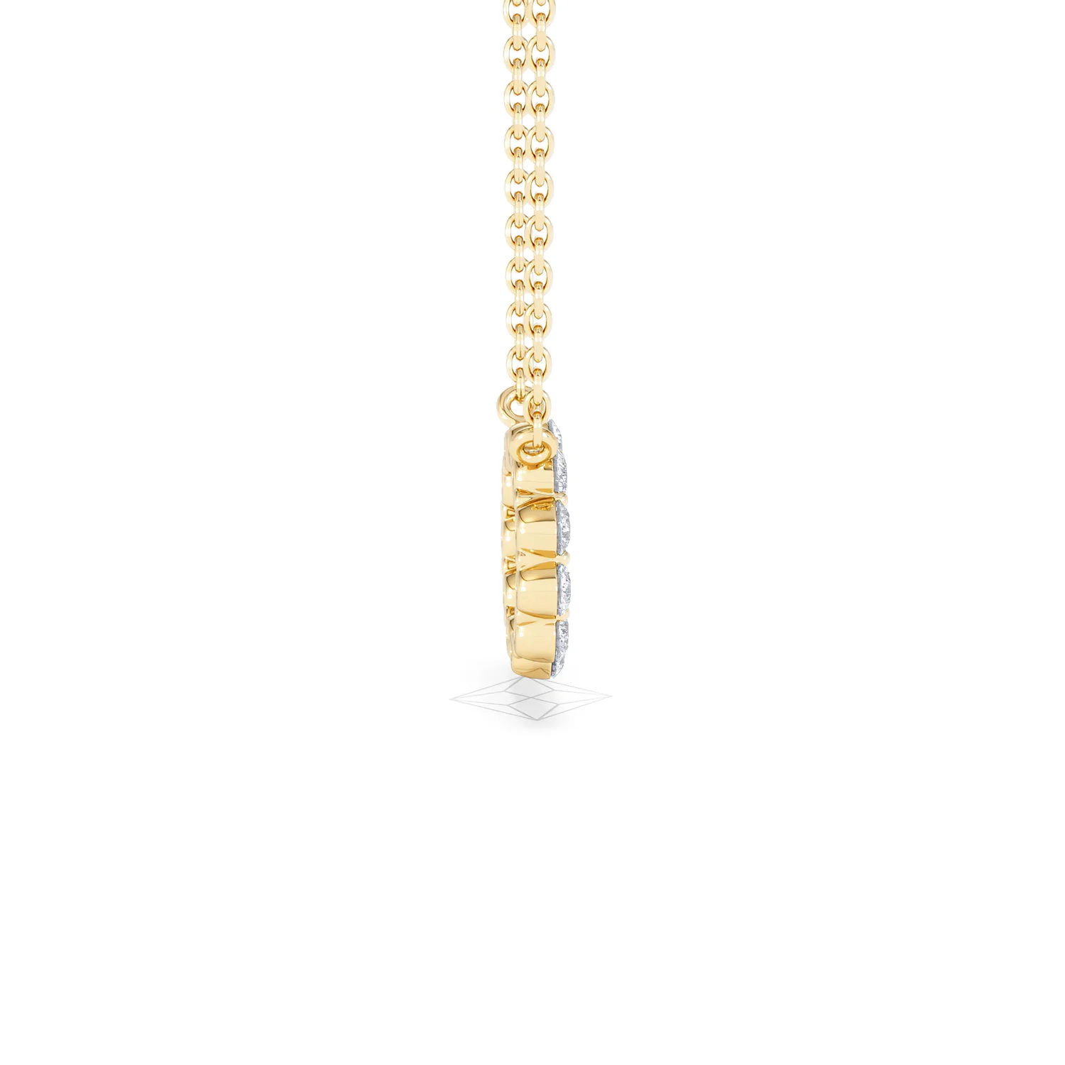 Lab Diamond Eternal Glow Circles Necklace 0.25ct in 18K Gold Vermeil - Image 33