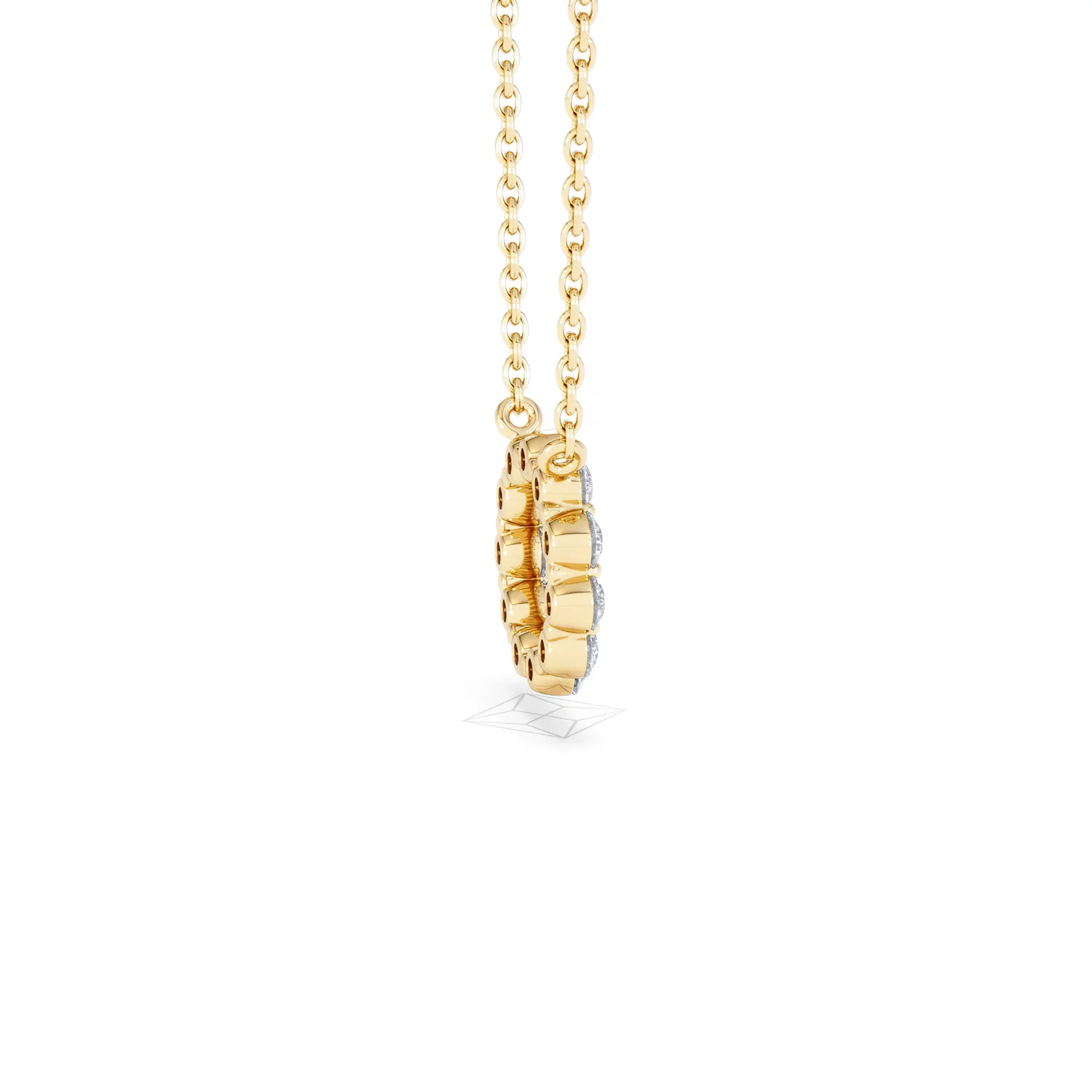 Lab Diamond Eternal Glow Circles Necklace 0.25ct in 18K Gold Vermeil - Image 35
