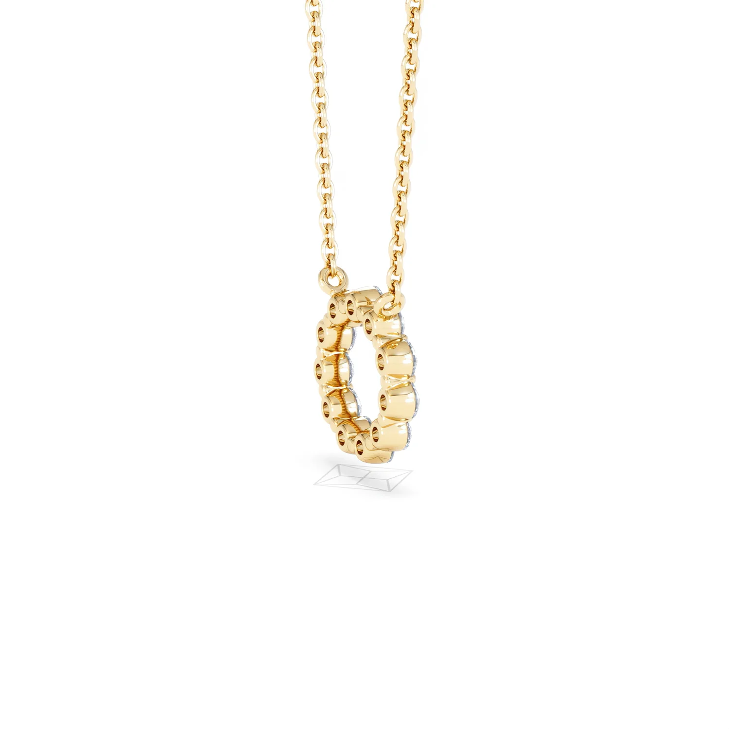 Lab Diamond Eternal Glow Circles Necklace 0.25ct in 18K Gold Vermeil - Image 38