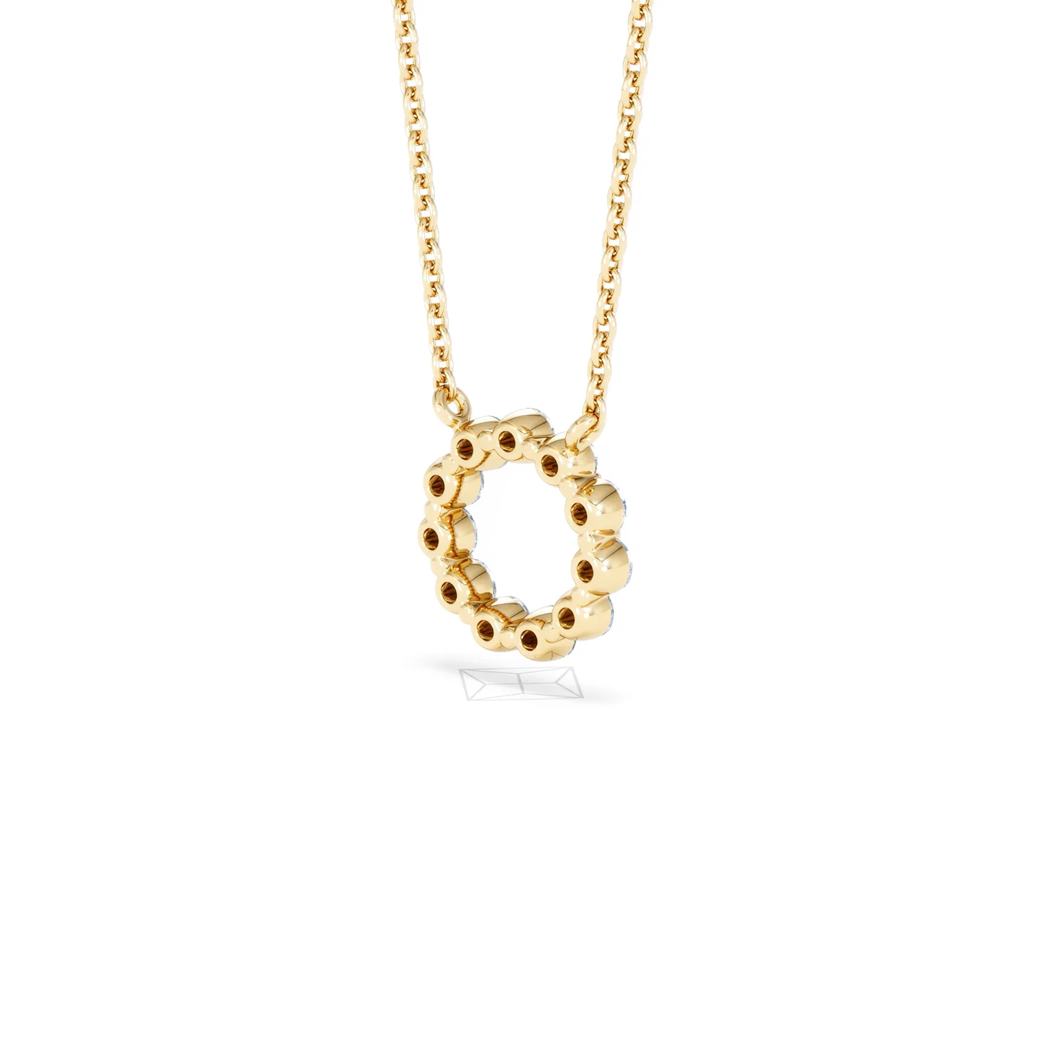 Lab Diamond Eternal Glow Circles Necklace 0.25ct in 18K Gold Vermeil - Image 43