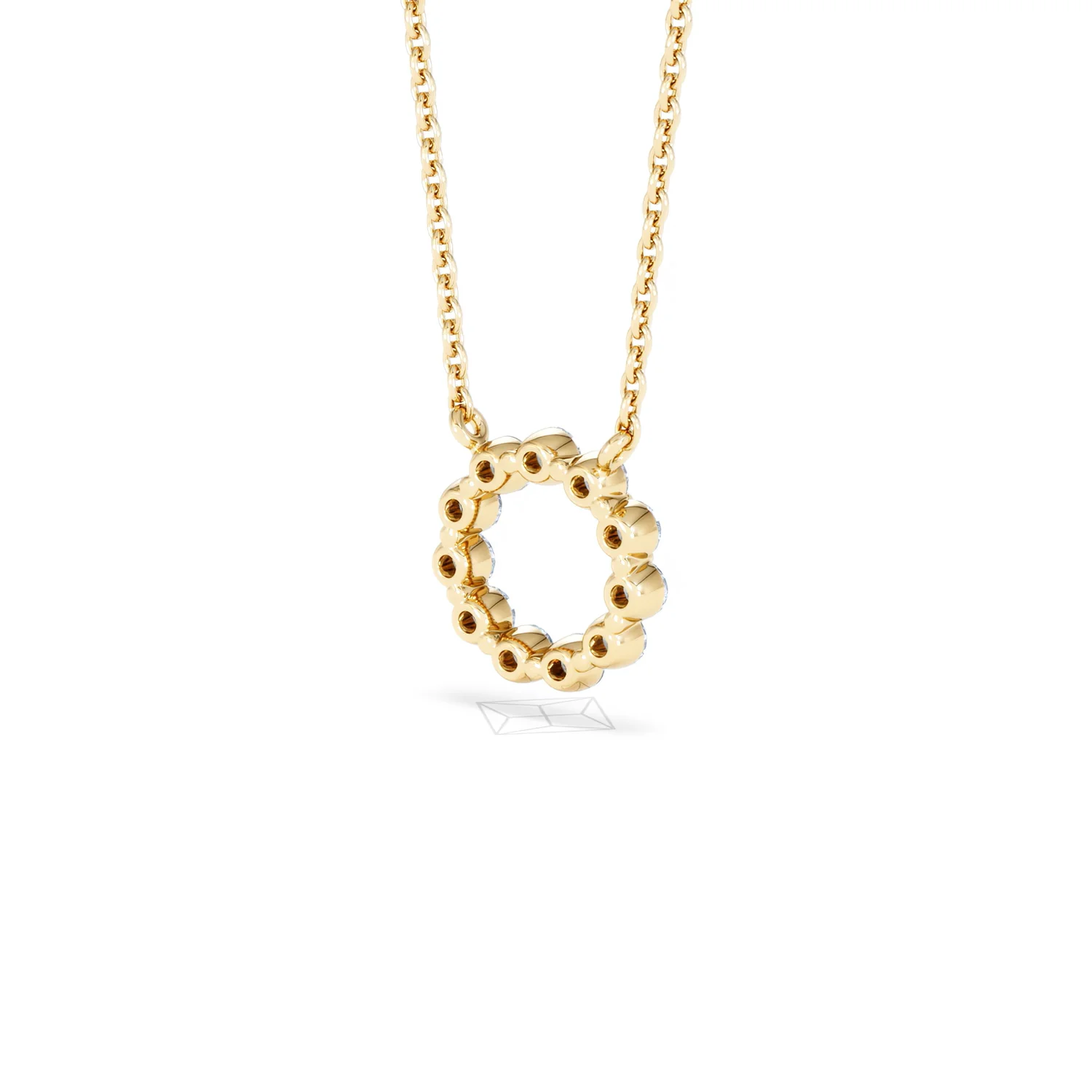 Lab Diamond Eternal Glow Circles Necklace 0.25ct in 18K Gold Vermeil - Image 44