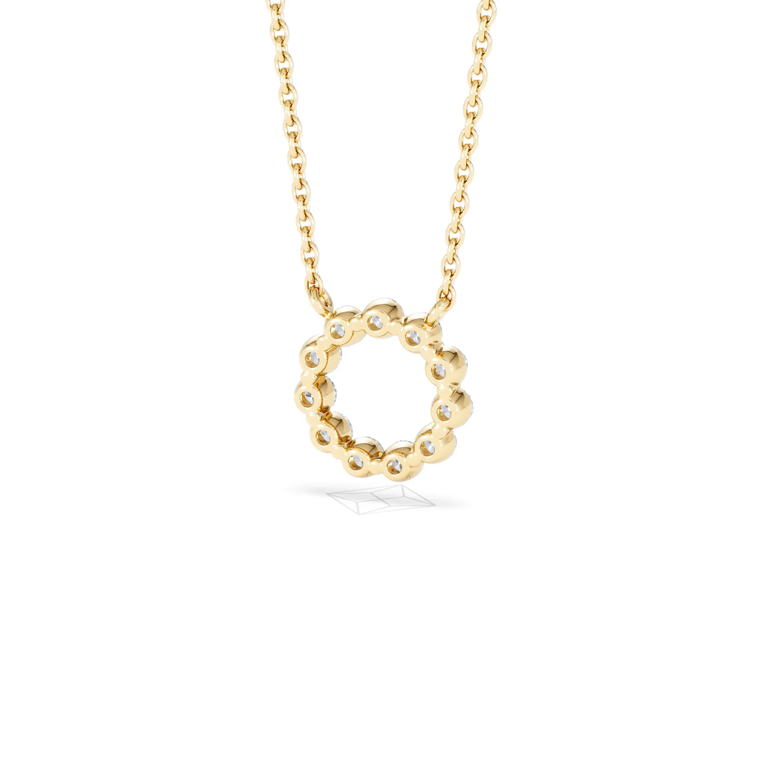 Lab Diamond Eternal Glow Circles Necklace 0.25ct in 18K Gold Vermeil - Image 47