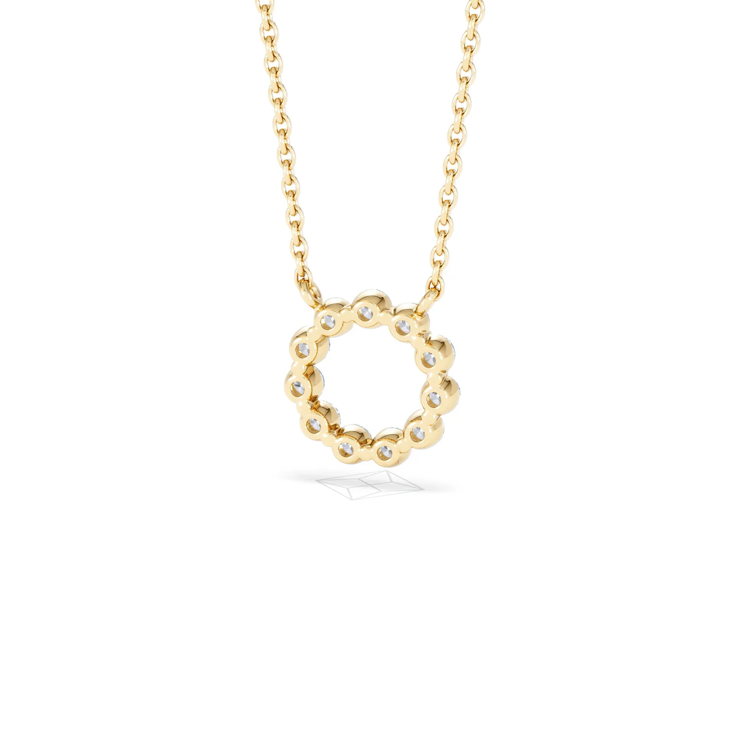 Lab Diamond Eternal Glow Circles Necklace 0.25ct in 18K Gold Vermeil - Image 48
