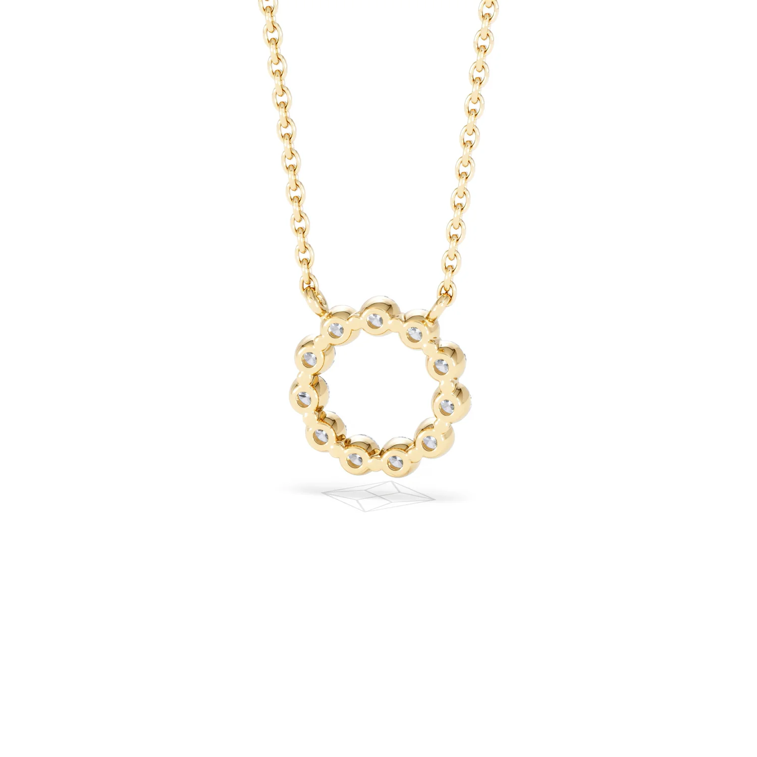 Lab Diamond Eternal Glow Circles Necklace 0.25ct in 18K Gold Vermeil - Image 49