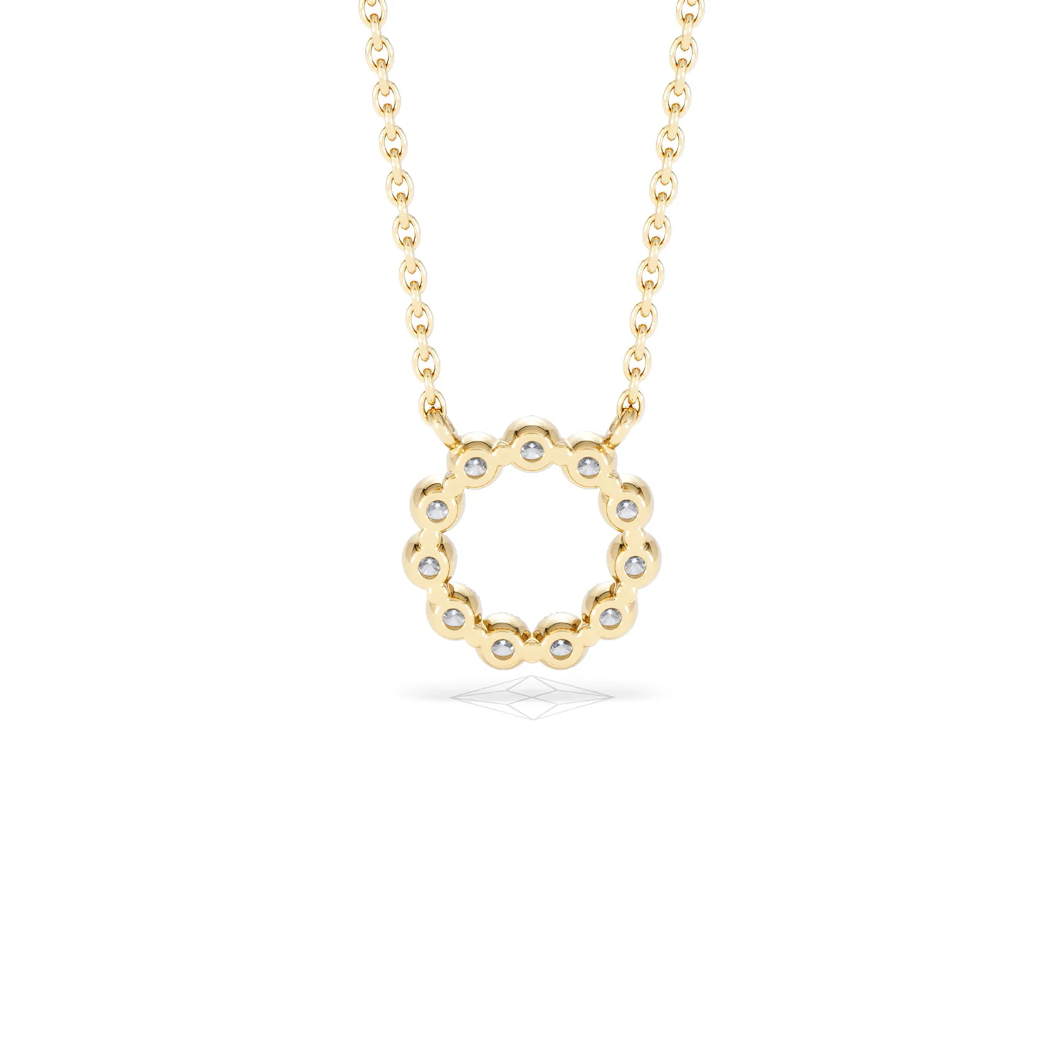 Lab Diamond Eternal Glow Circles Necklace 0.25ct in 18K Gold Vermeil - Image 52