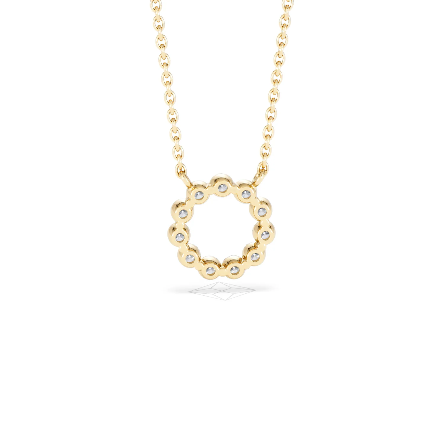 Lab Diamond Eternal Glow Circles Necklace 0.25ct in 18K Gold Vermeil - Image 53
