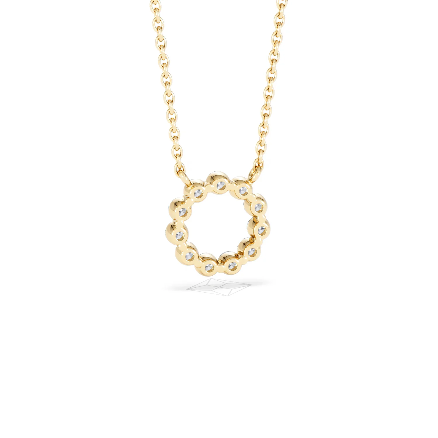 Lab Diamond Eternal Glow Circles Necklace 0.25ct in 18K Gold Vermeil - Image 55