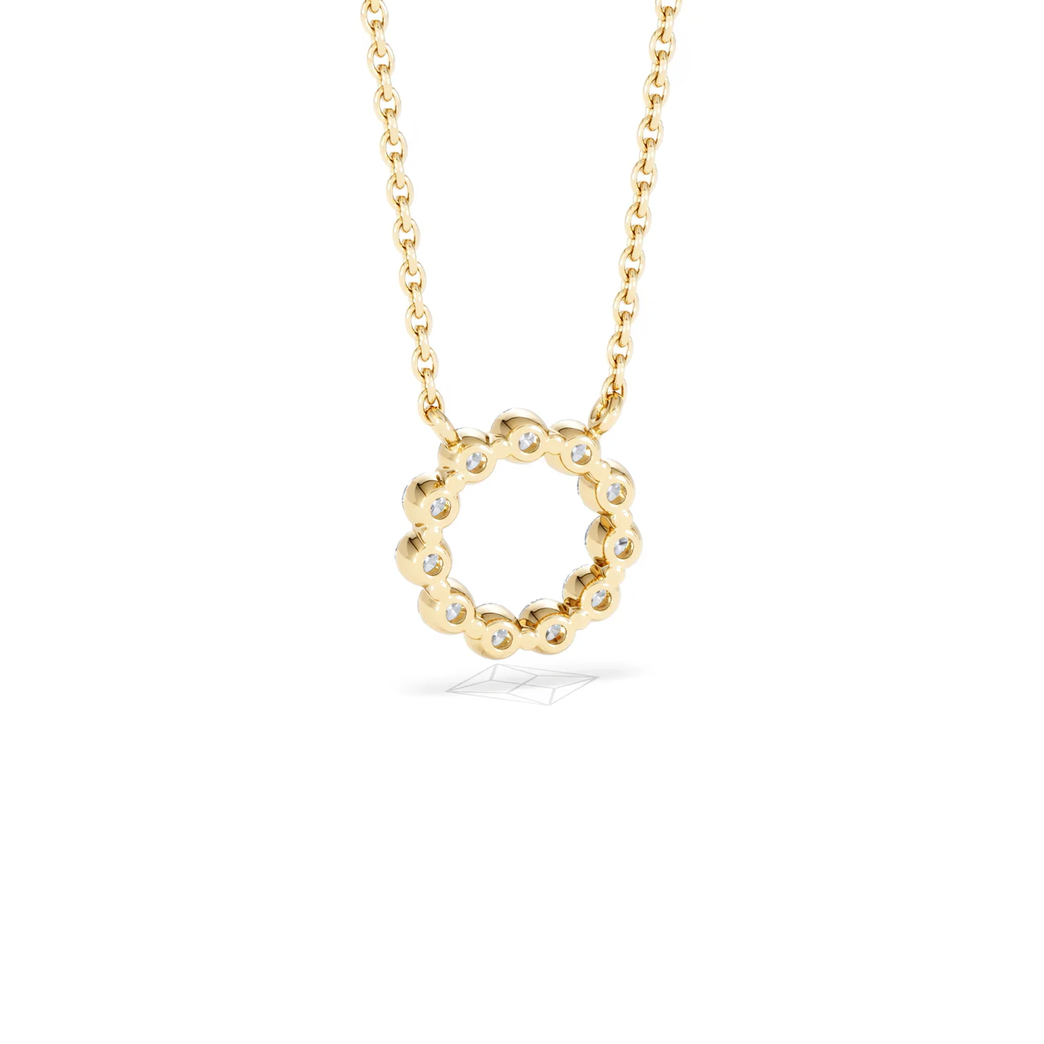 Lab Diamond Eternal Glow Circles Necklace 0.25ct in 18K Gold Vermeil - Image 56