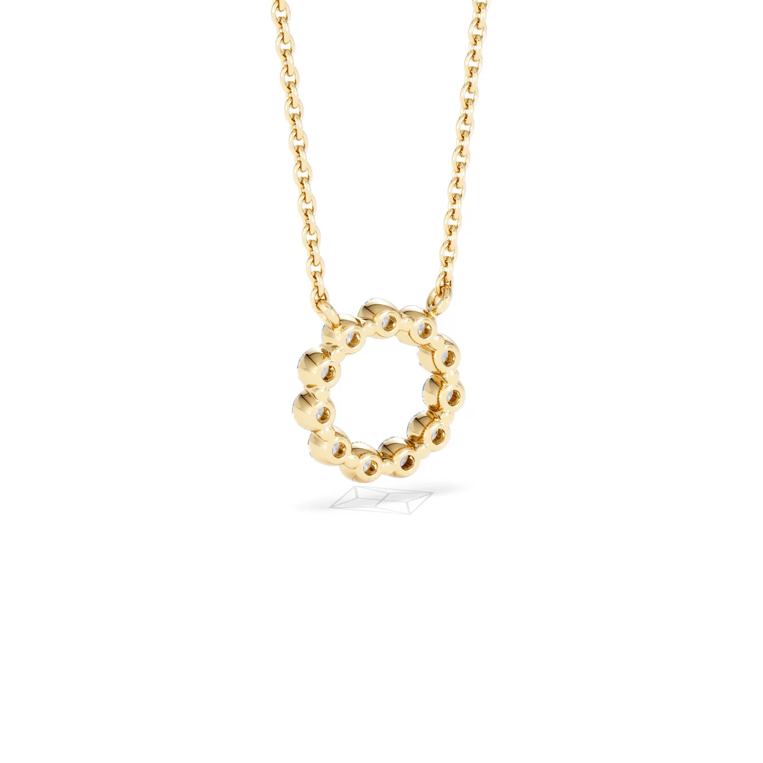 Lab Diamond Eternal Glow Circles Necklace 0.25ct in 18K Gold Vermeil - Image 58