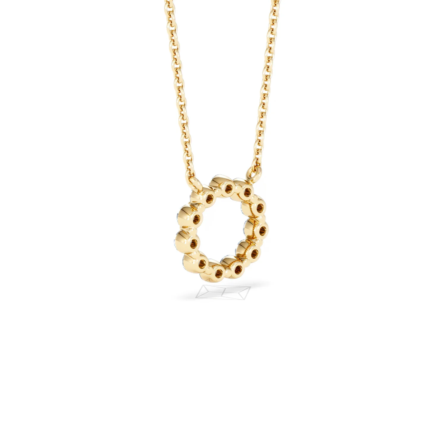 Lab Diamond Eternal Glow Circles Necklace 0.25ct in 18K Gold Vermeil - Image 60